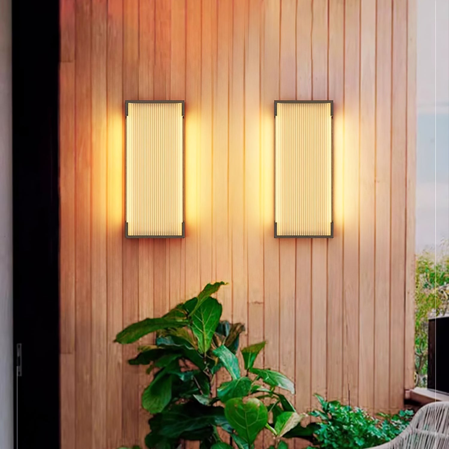 Rechthoekige buitenwandlamp HL793