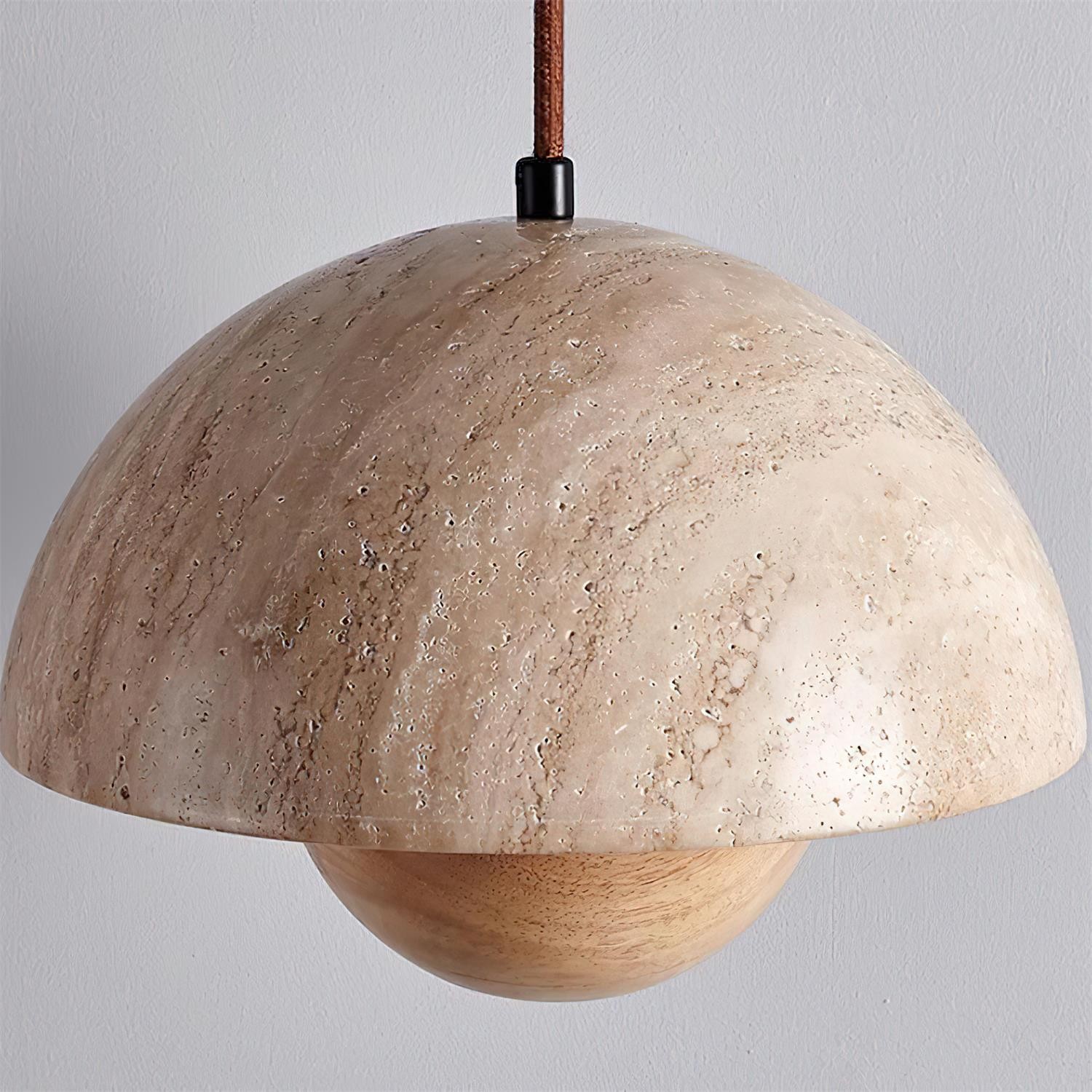 Hanglamp met natuurlijke travertijnbloemknop HL932
