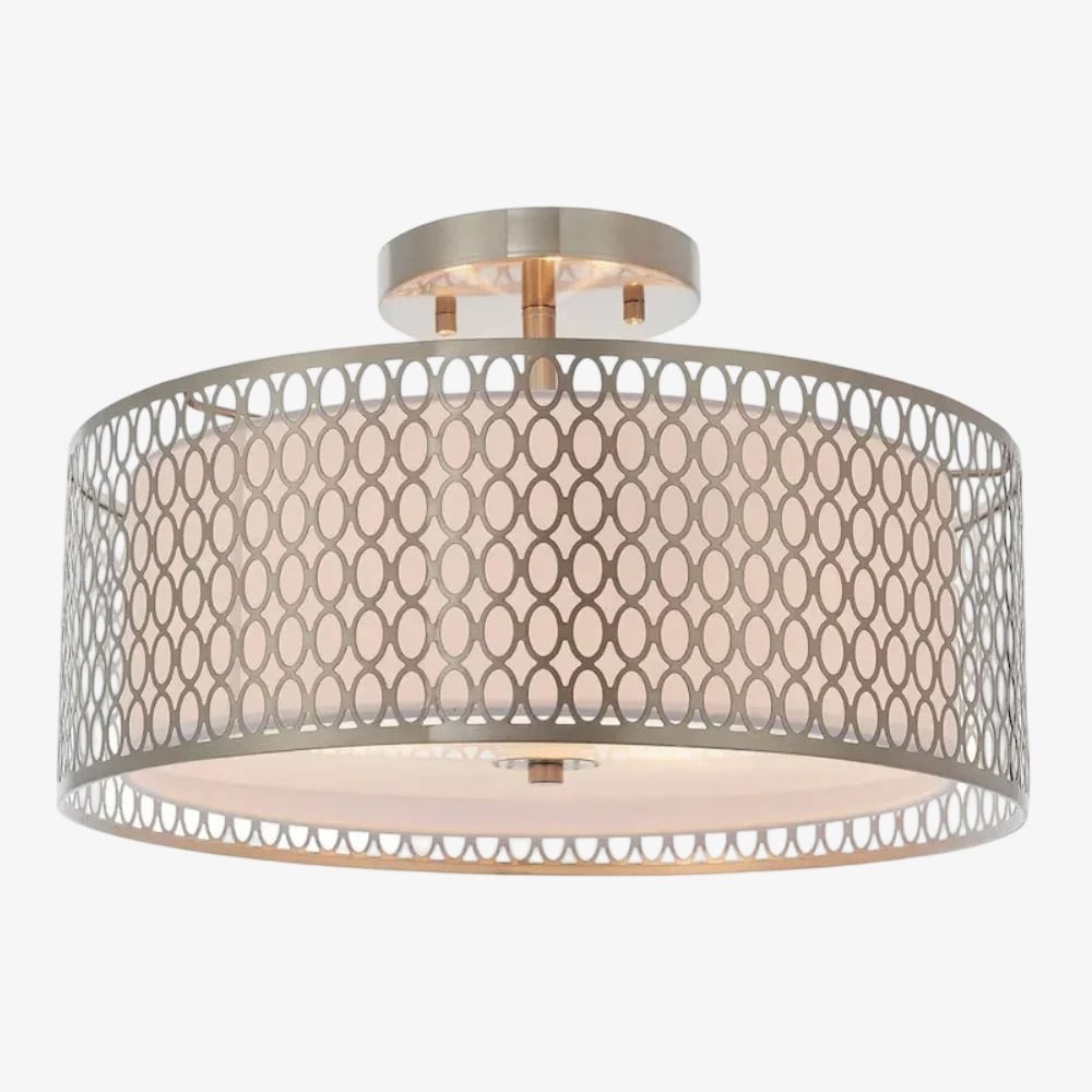 Liorin Moderne plafondlamp met 3 lichtpunten in mesh-design - dimbaar voor woonkamer HL1825