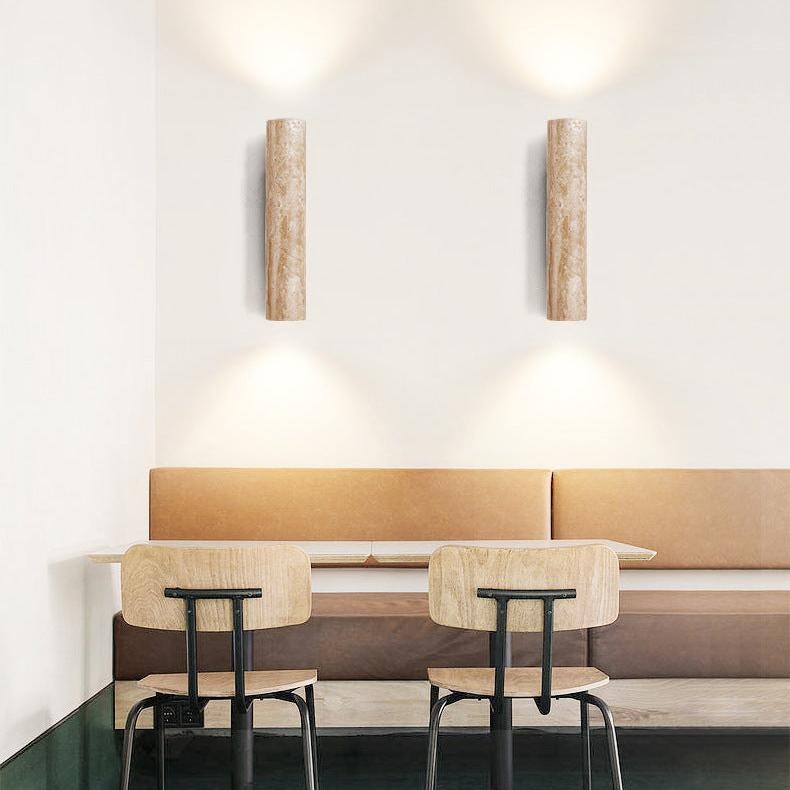 Japandi Tube Travertine Minimalistische Wandlamp HL1286