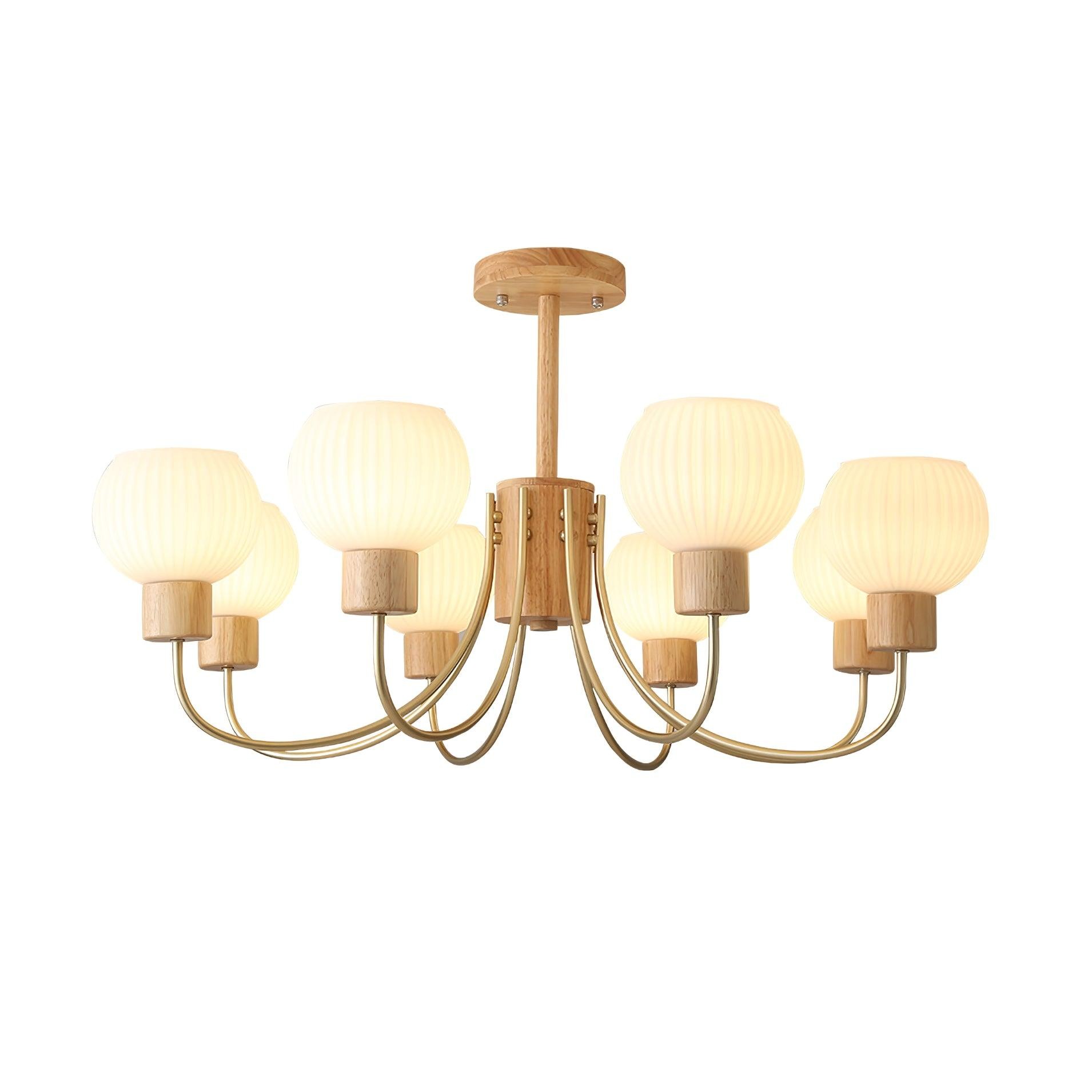 Wabi-sabi houten kroonluchter HL461