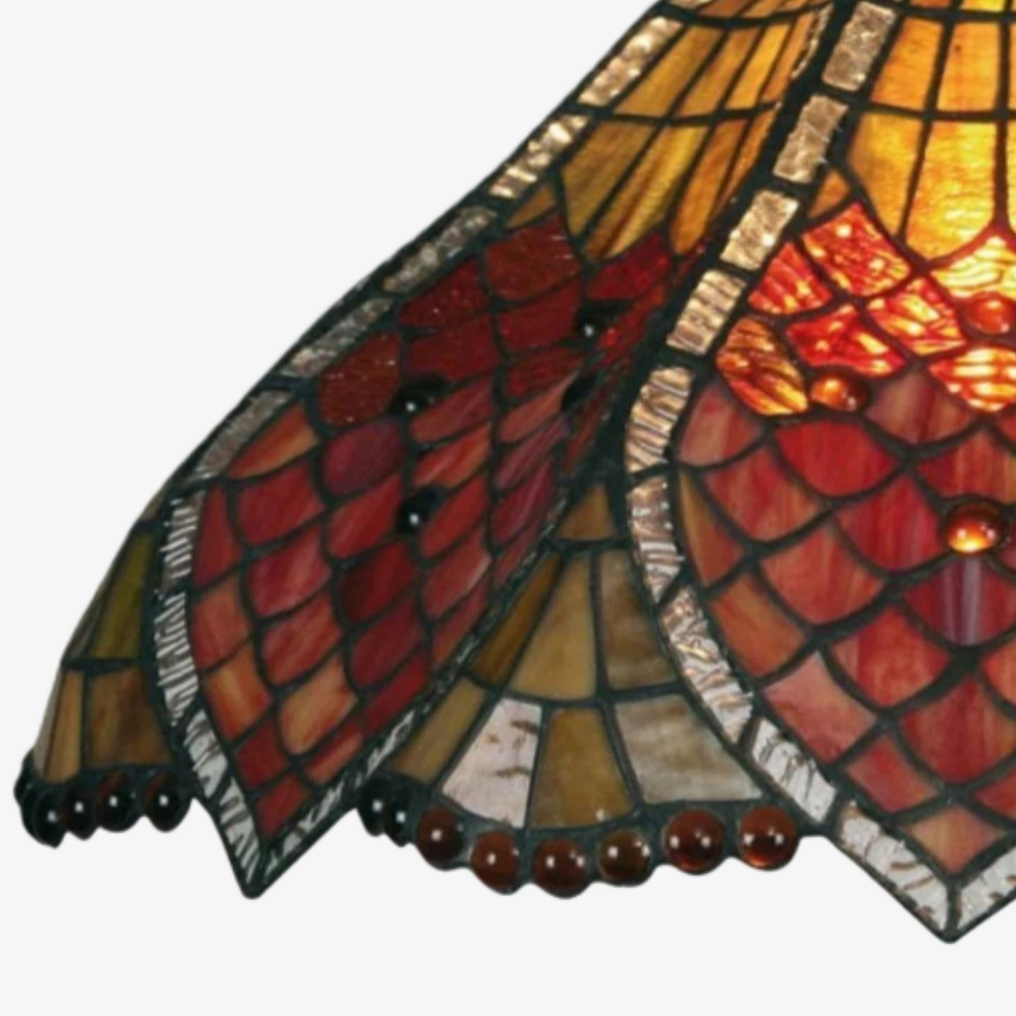 TF Orsino Vintage Art Deco Hanglamp - Verlichting van getextureerd glas voor slaapkamers en hallen HL2095