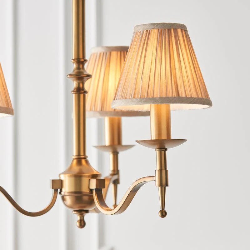 Tela Tijdloze Klassieke Elegante Stanford Kroonluchter met Meerdere Armen - Metalen Stoffen Verlichting voor Woonkamer HL2009
