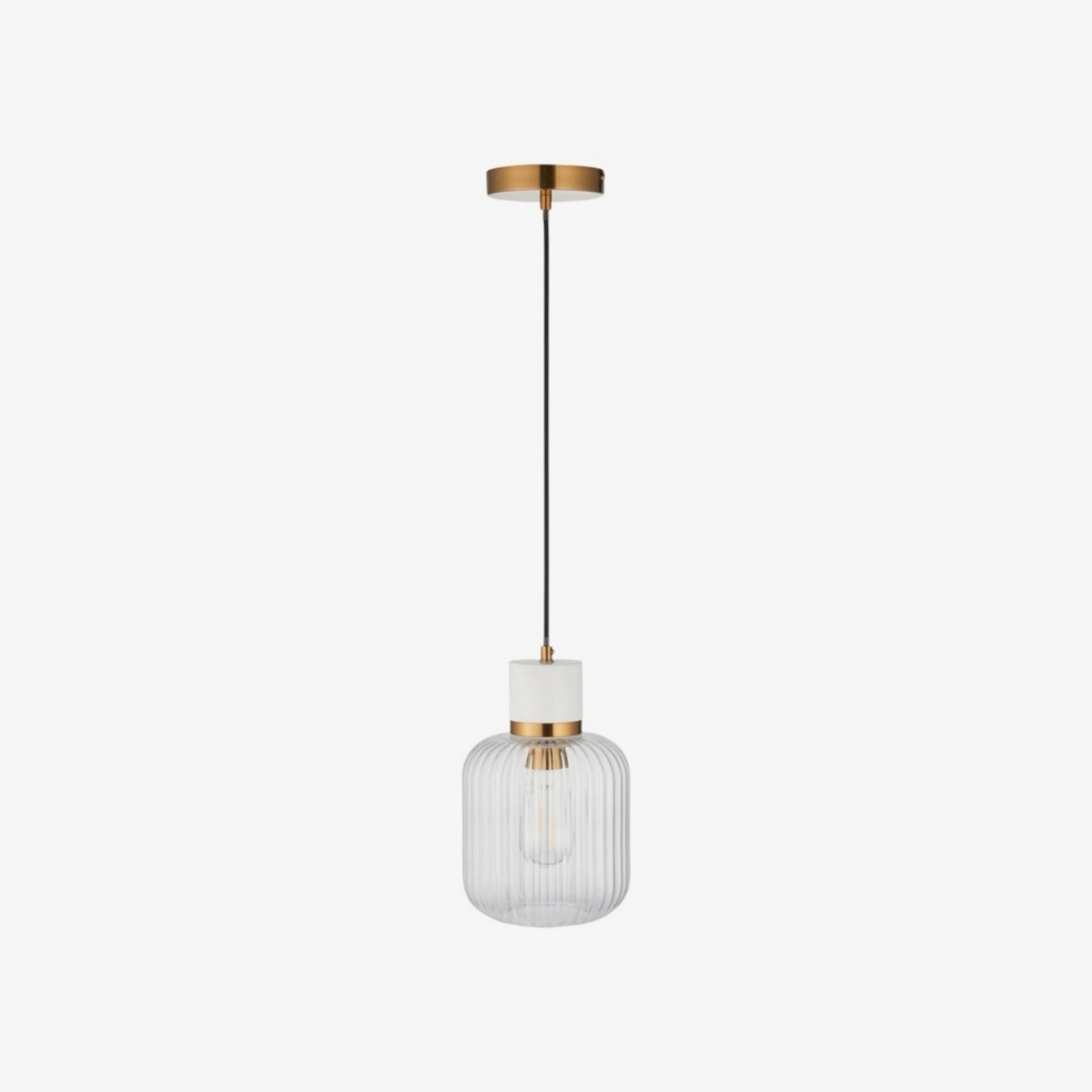 Korlisse Hanglamp van natuursteen en glas - Stijlvolle lamp voor de woonkamer of zitkamer HL2124