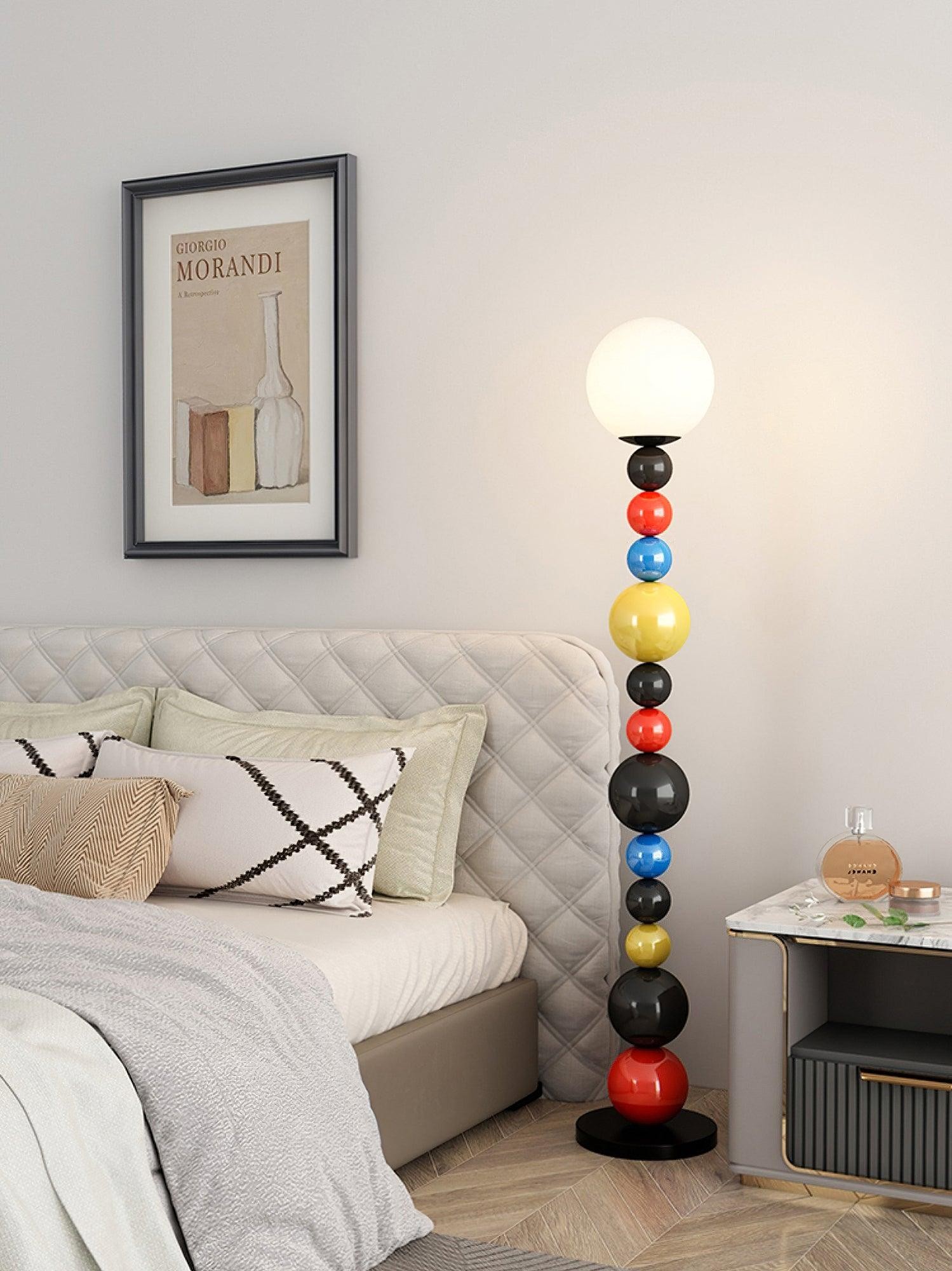 Kleurrijke ronde bol vloerlamp HL485