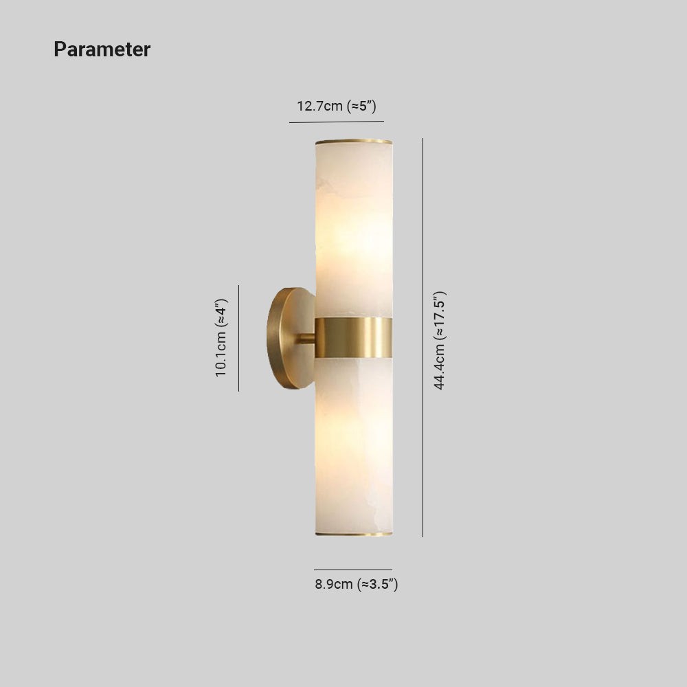 Moderne dubbele kop metalen messing stenen wastafel wandlamp HL420