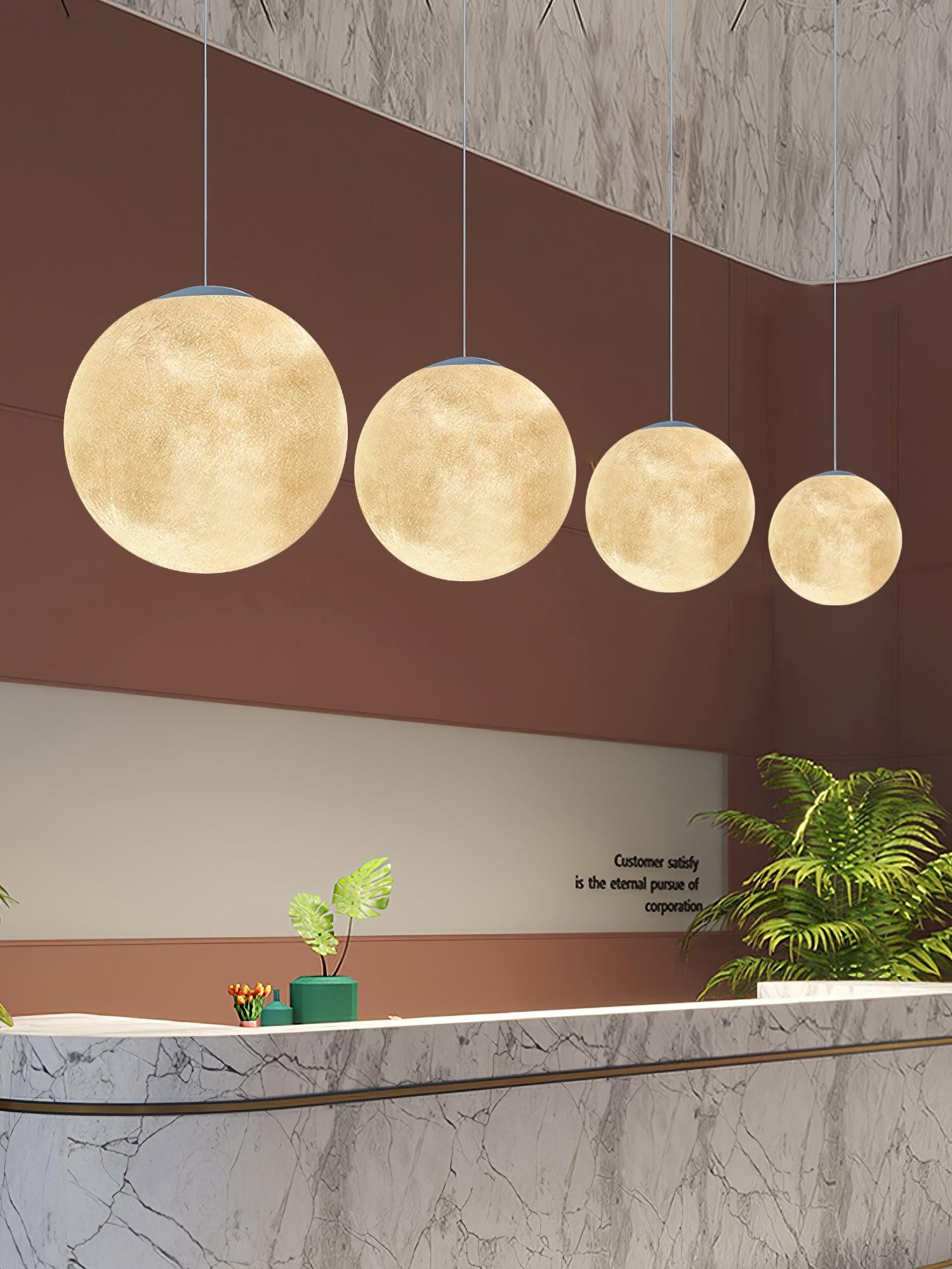 Planetaire Witte Maan Kroonluchter Geschikt Voor Woonkamer HL337