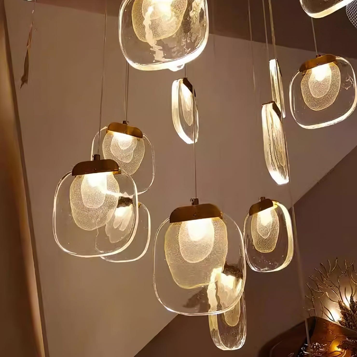 Glazen rimpel hanglamp HL532