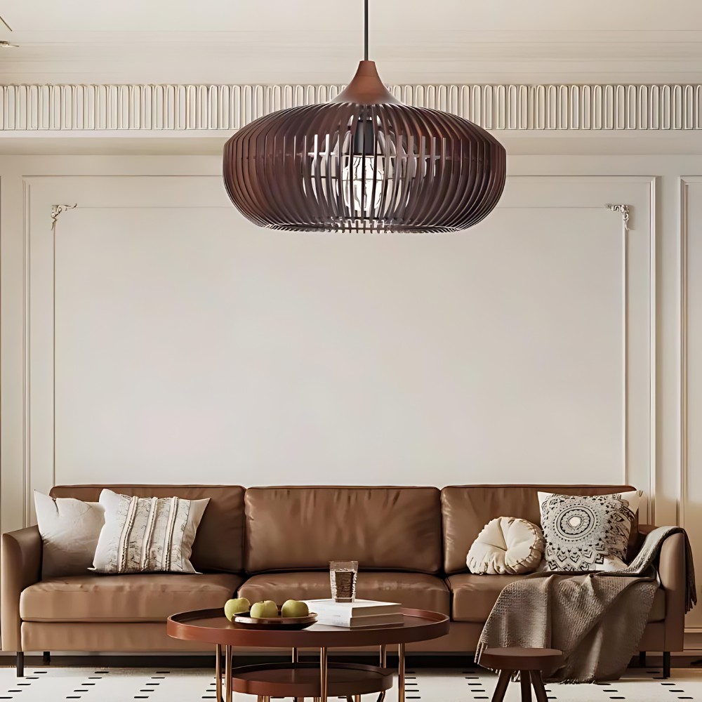 De Halo of Zen Japandi houten hanglamp HL3390
