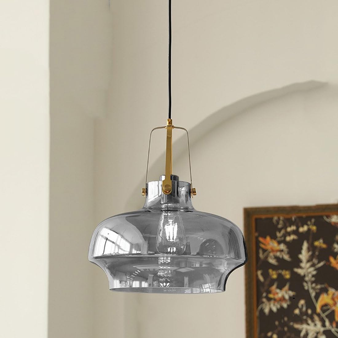 Moderne, uniek gevormde glazen hanglamp voor een aquarium HL1401