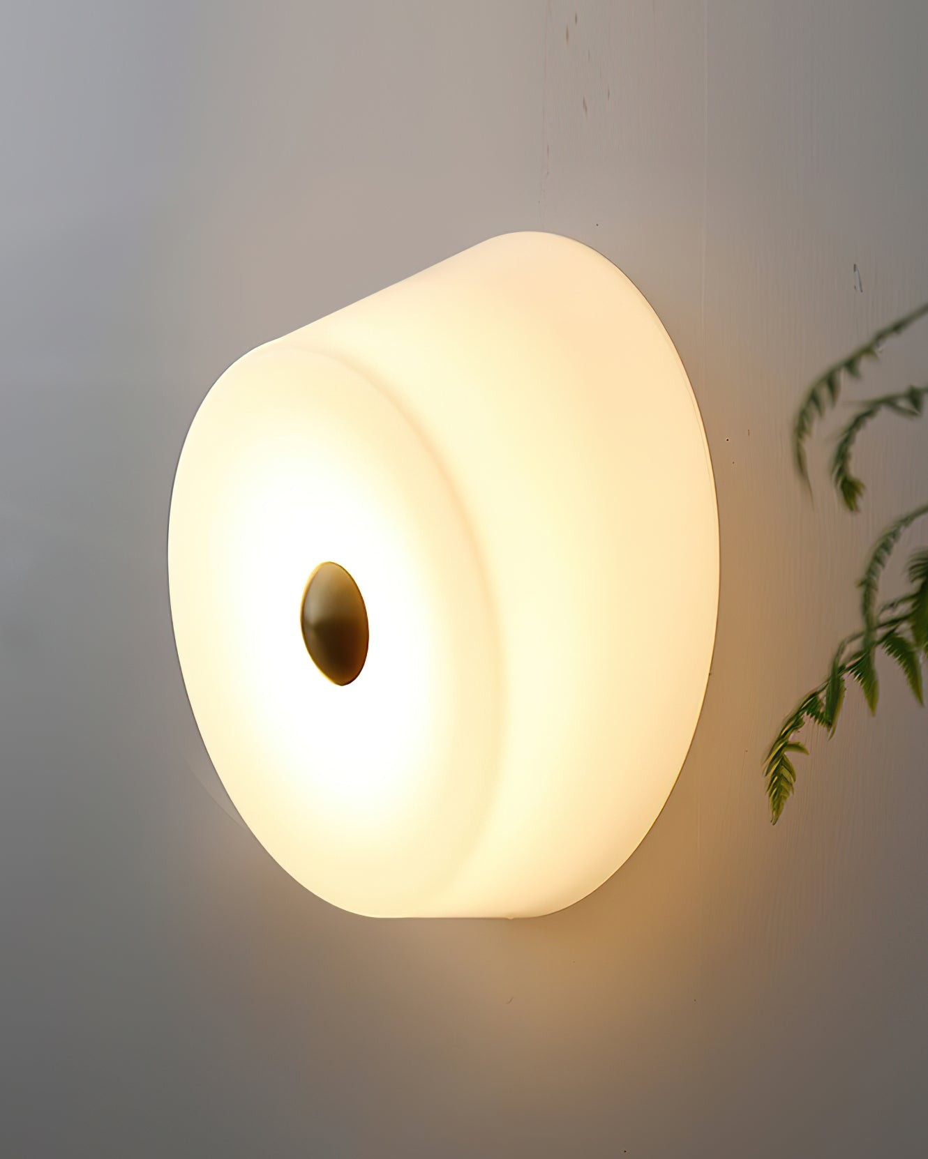 Vintage crèmekleurige glazen gangpad wandlamp HL373