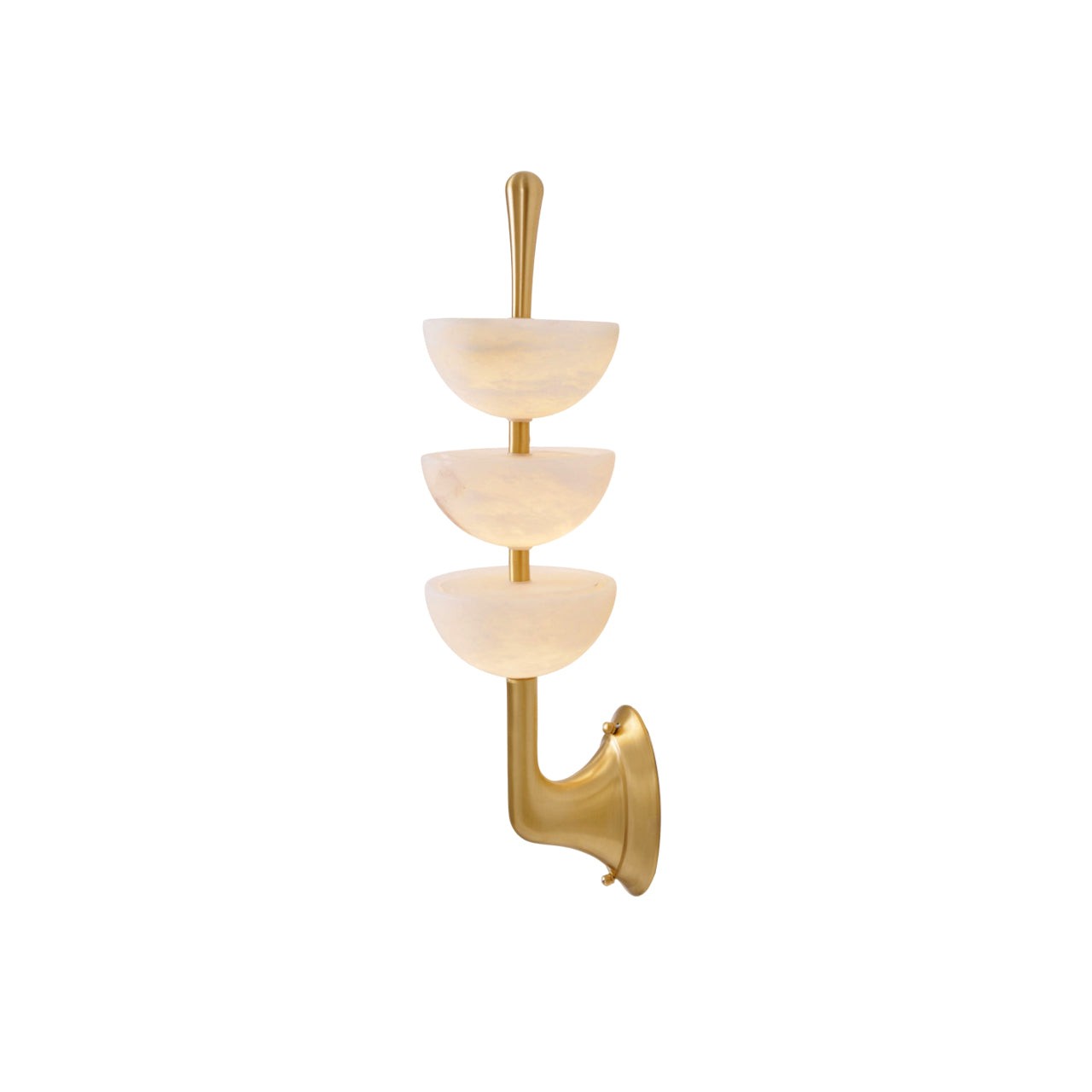 Drievoudige albasten wandlamp HL3118