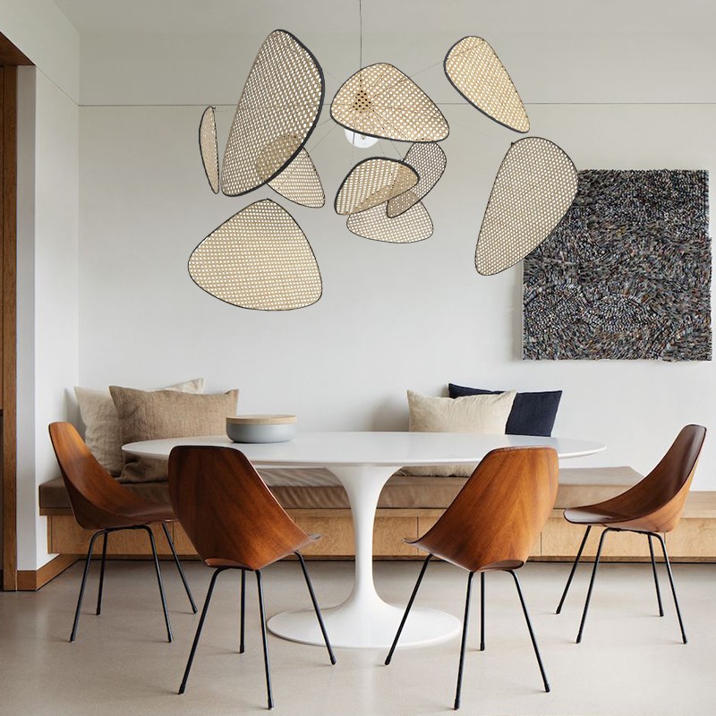 Natuurlijk Rotan Hanglamp Screen Cannage