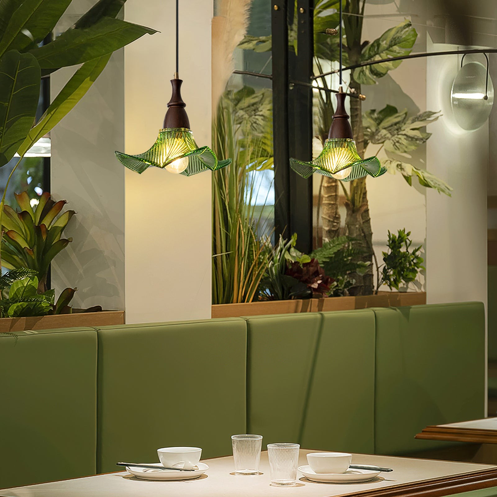 Lila glazen hanglamp HL2598