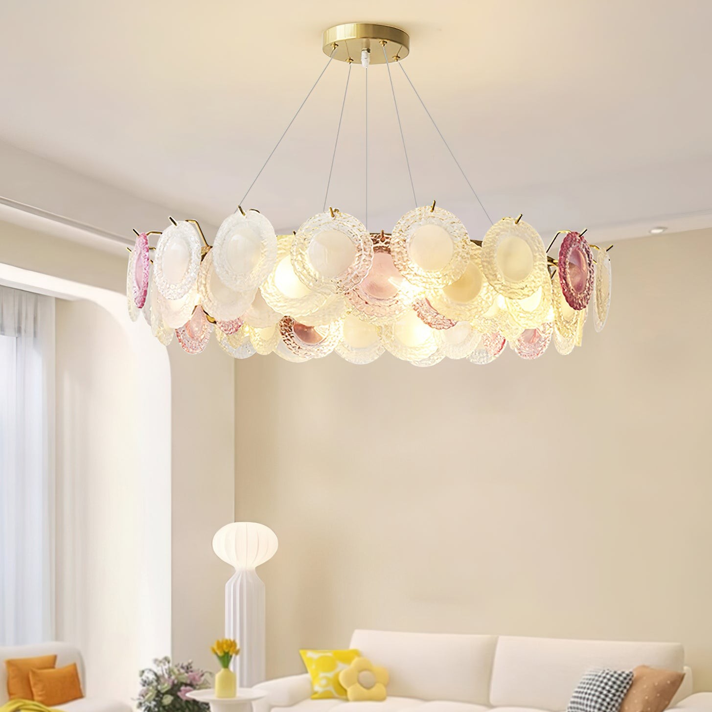 Ronde regenboog kroonluchter HL1144