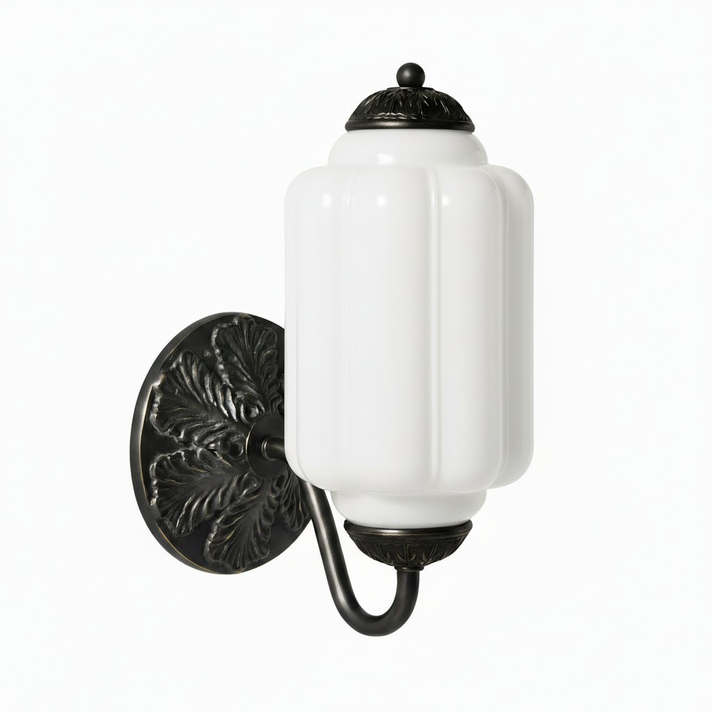 Vintage Melkglas Eloise Kandelaar Wandlamp HL844