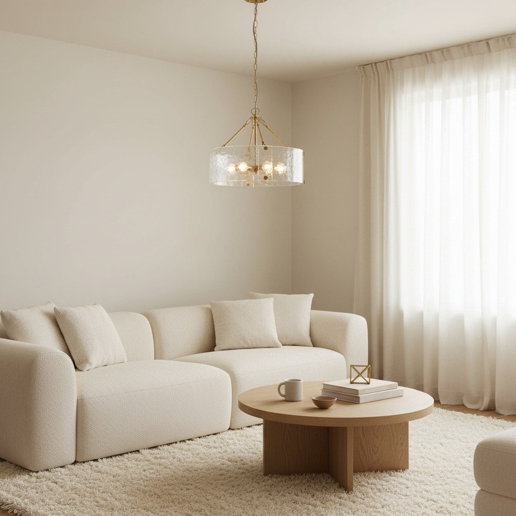 Panellux decoratieve hanglamp - Handgemaakte gebogen glazen panelen met geborsteld messing afwerking voor de hal HL2153