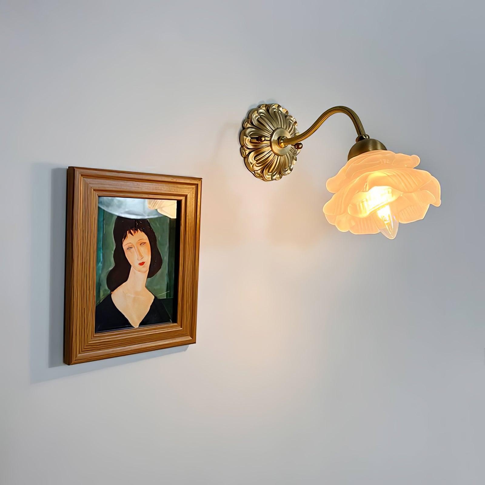 Messing Rozen Wandlamp HL394
