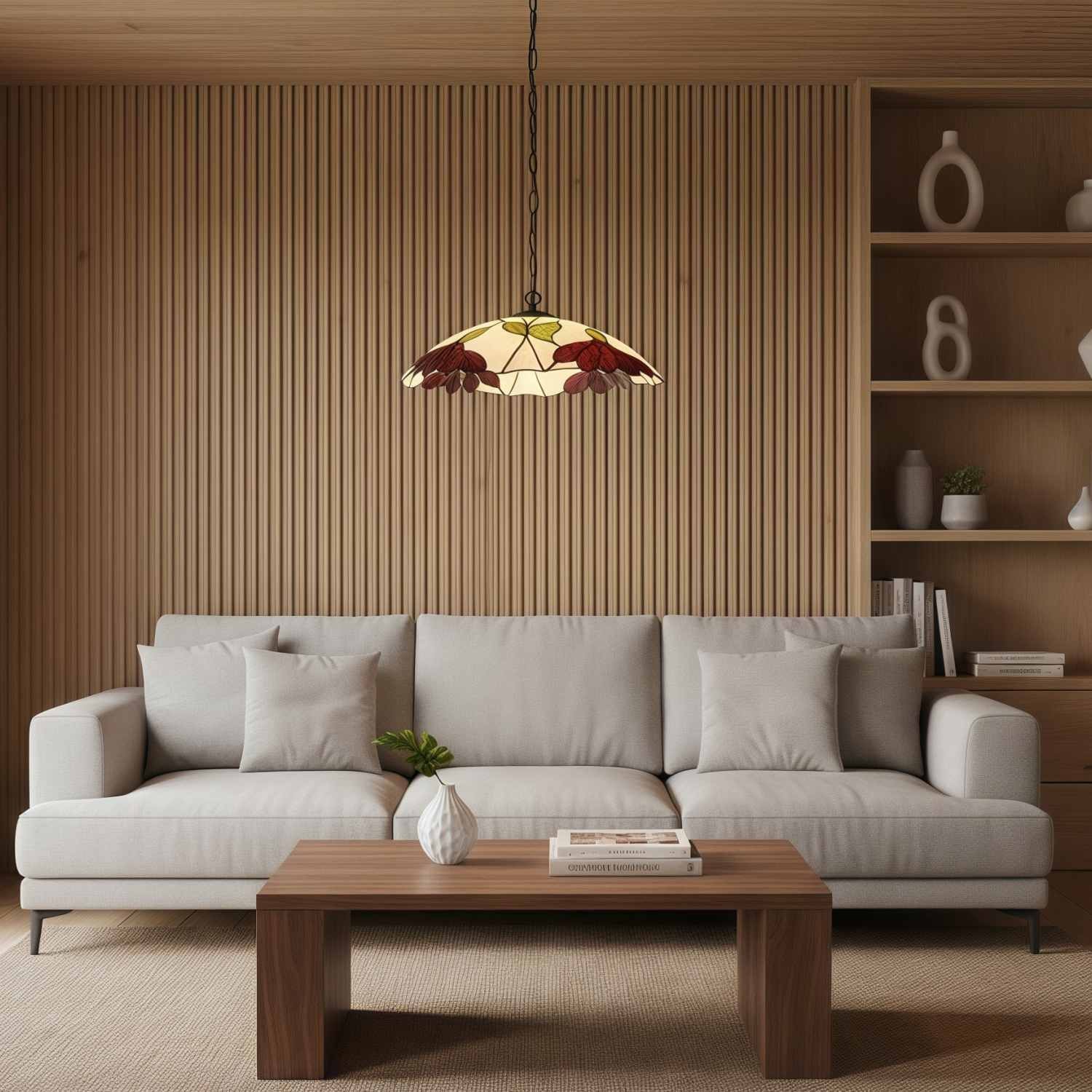 TF Botanica Floral Glazen Hanglamp - Vintage Hanglamp voor Open Ruimtes HL2188