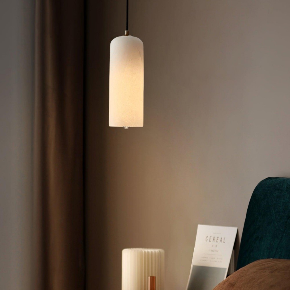 Luxe Albasten Cilinderstenen Hanglamp HL1059