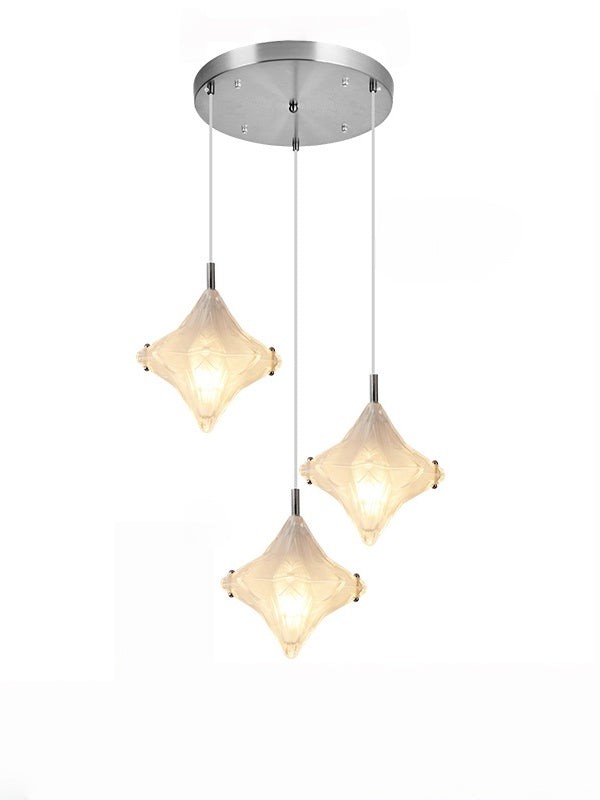 Art Deco Star Trap Hanglamp - Gematteerd Glazen Hanglamp - Astris Altair HL1795