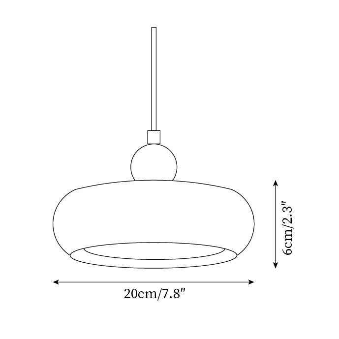 Hanglamp van kersenglas HL762