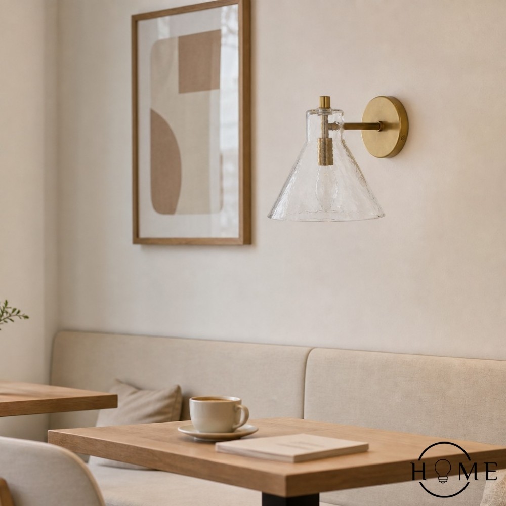 Glavira Gerecycled Glas Dubbele Wandlamp - Binnen Wandverlichting van Messing HL1558