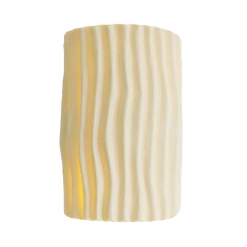 Cilinder geribbelde wandlamp van hars HL224