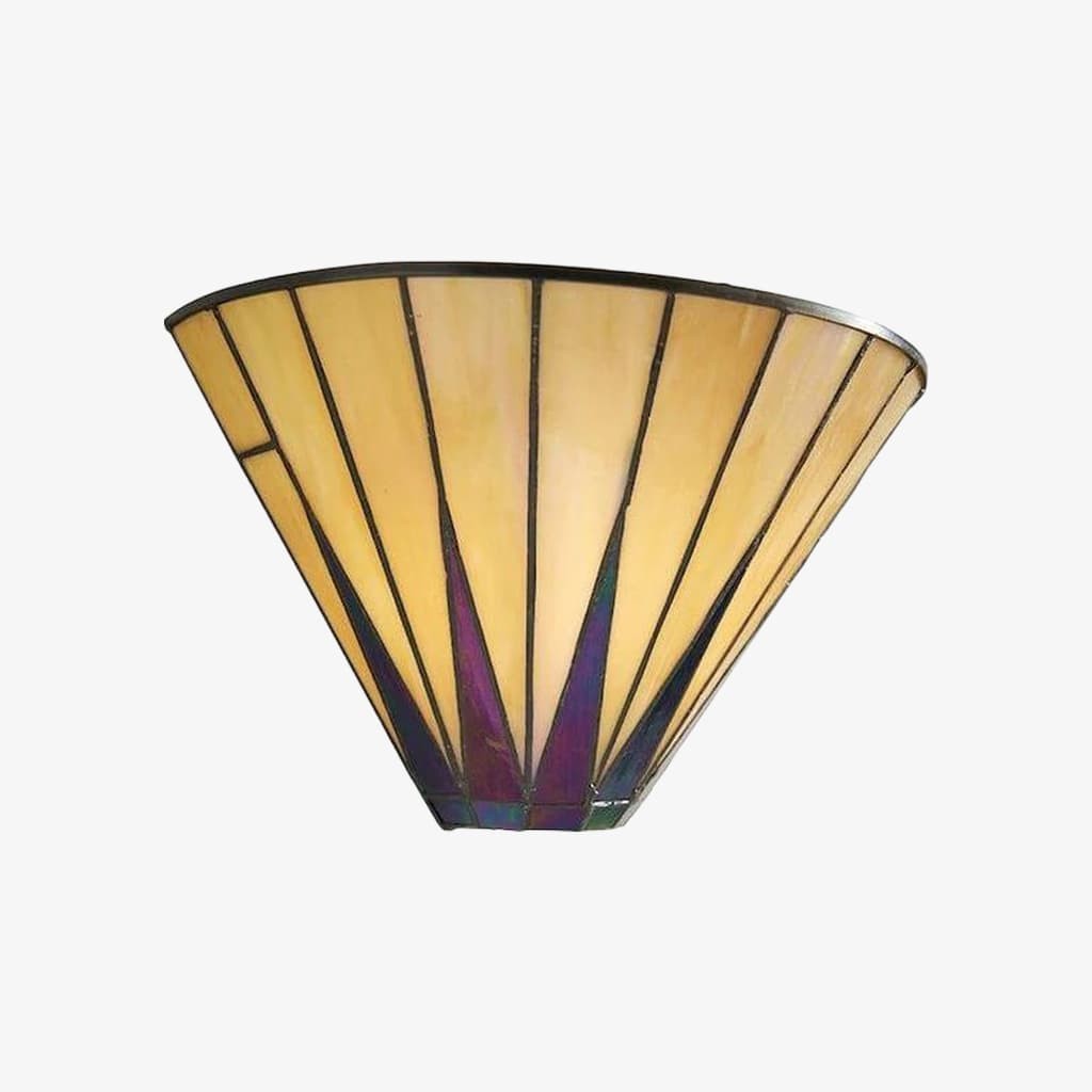 TF Dark Star Art Deco Star Tiffany wandlamp - Geometrische lamp van gebrandschilderd glas voor hal en woonkamer HL2123