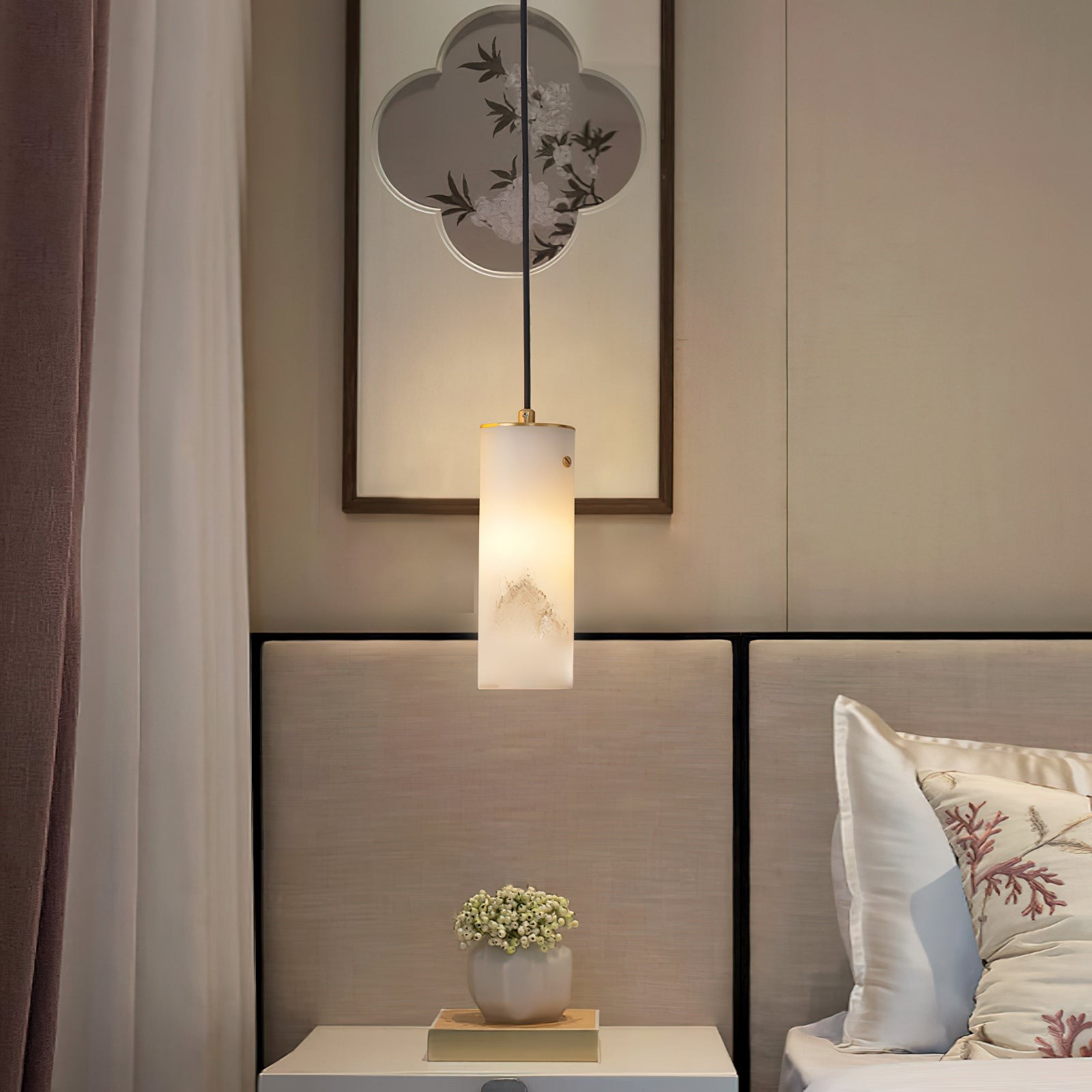 Nula verticale alabaster hanglamp HL2979