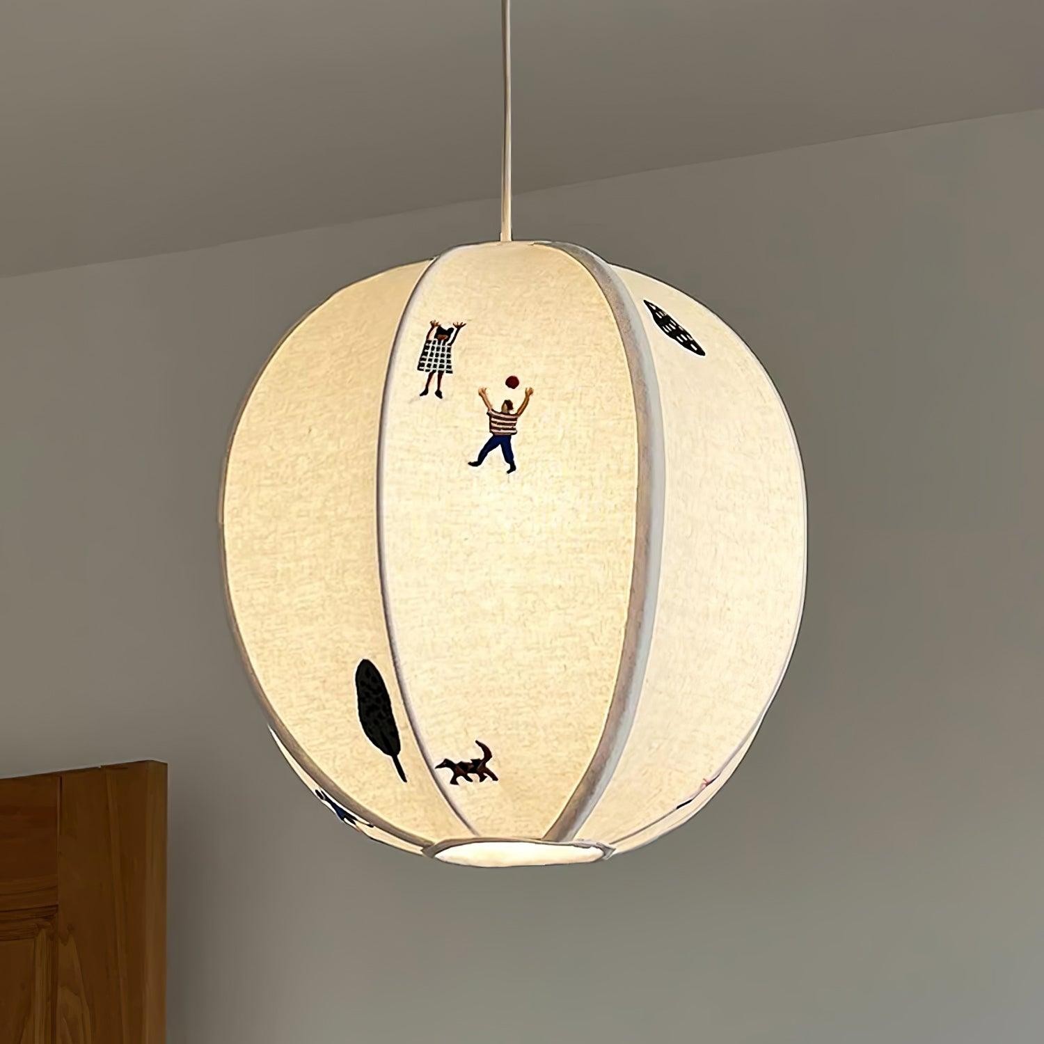 Park geborduurde textiel hanglamp HL634