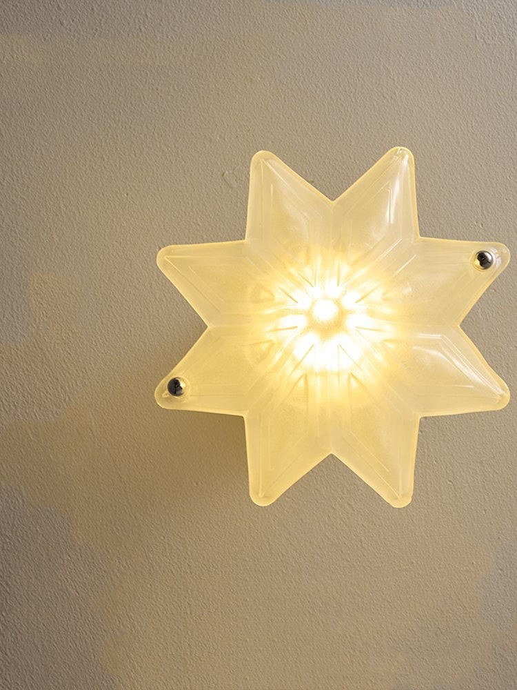 Art Deco Star Plafondlamp - Gematteerd glazen armatuur voor hal en entree - Astris Ceres HL1793