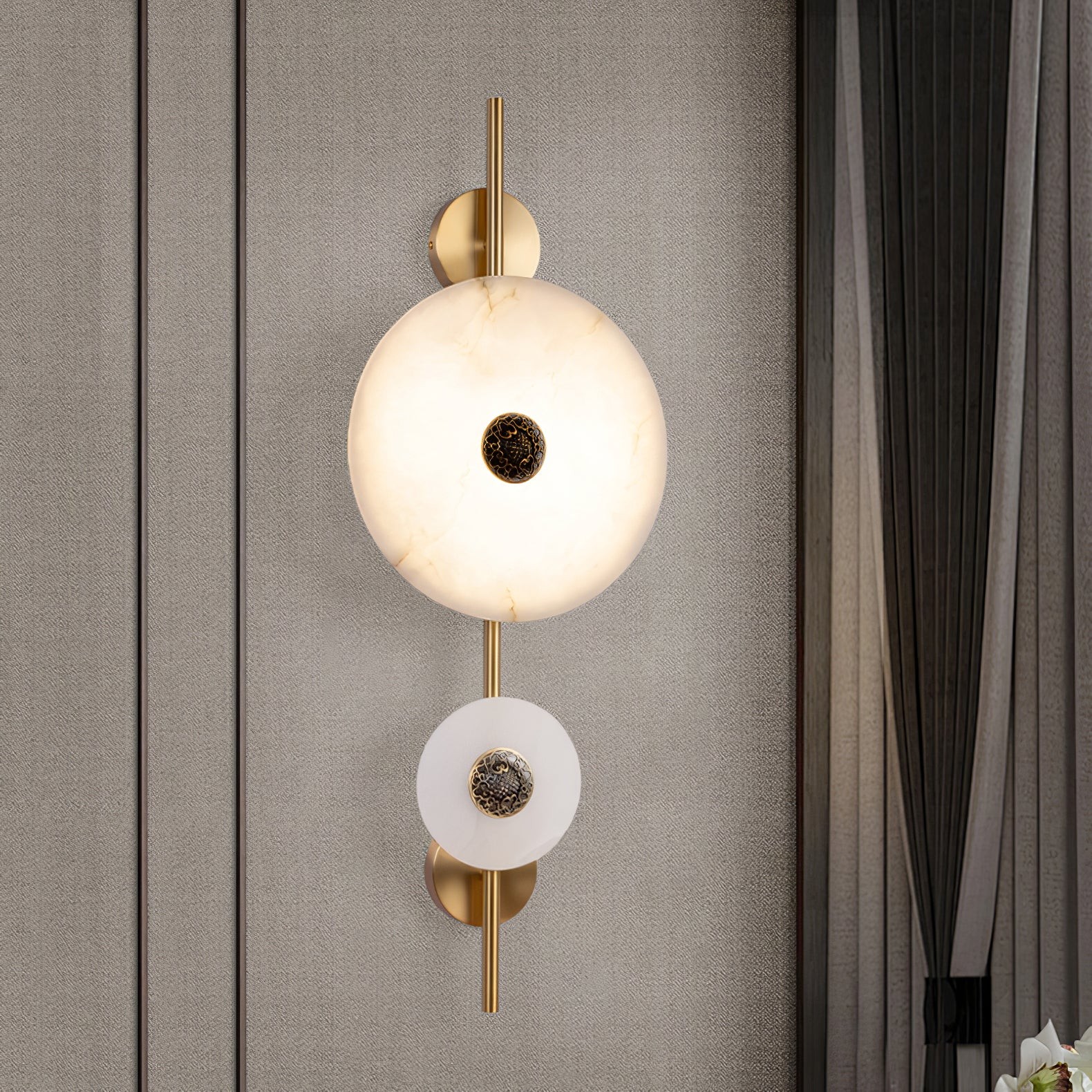 Lichte luxe schijfvormige wandlamp HL346