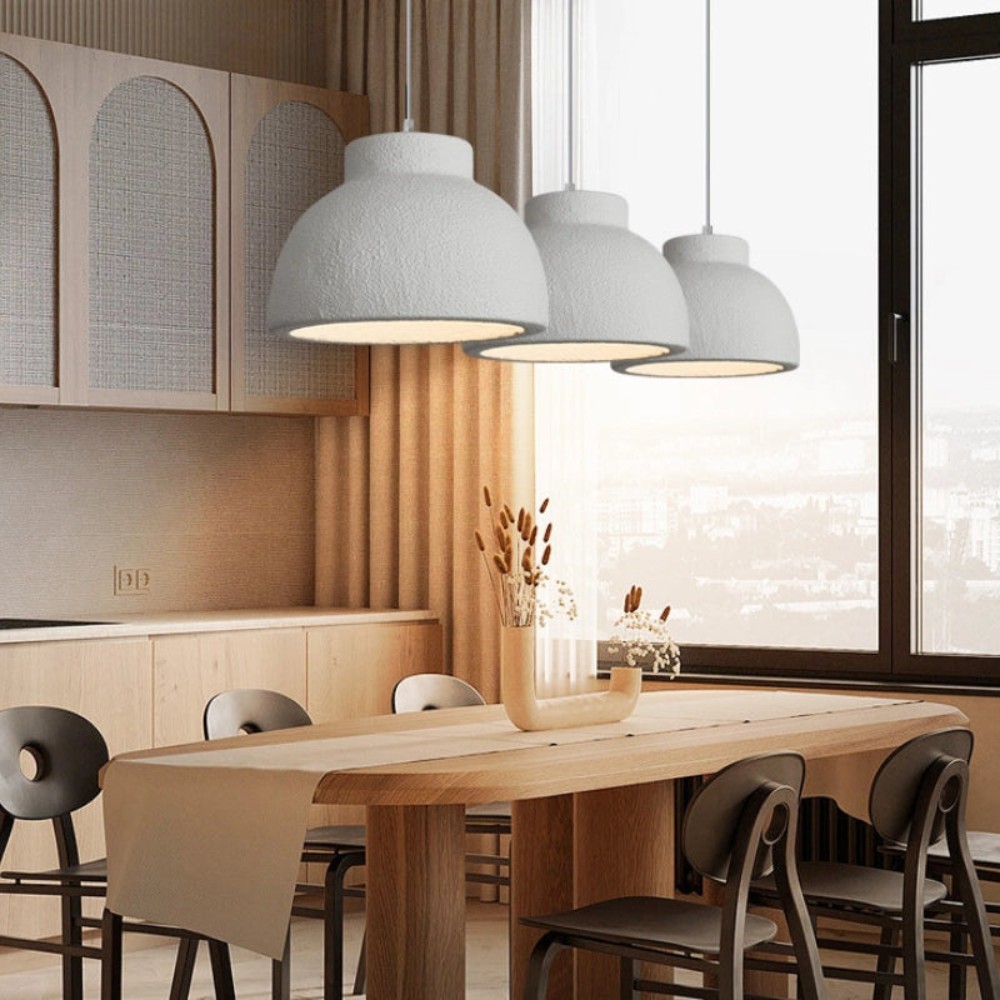 Minimalistische hanglamp van polystyreen met Nordic Bowl-design HL3382