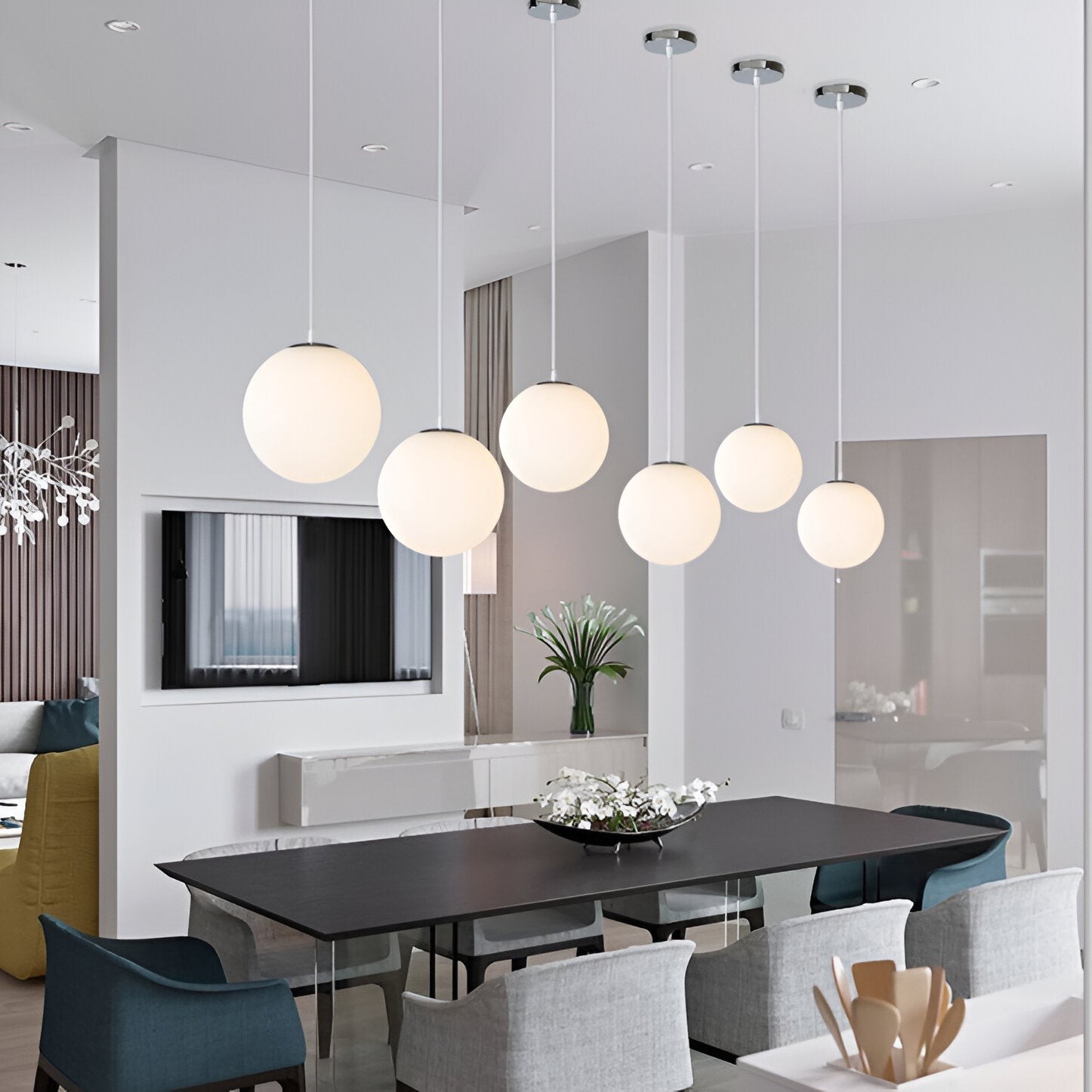 Nordic Globe Melkachtig Glazen Hanglamp HL1314