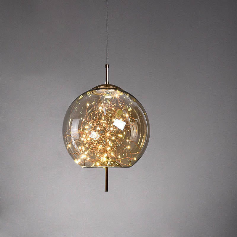 Scandinavische cilindervormige ovale glazen hanglamp HL479