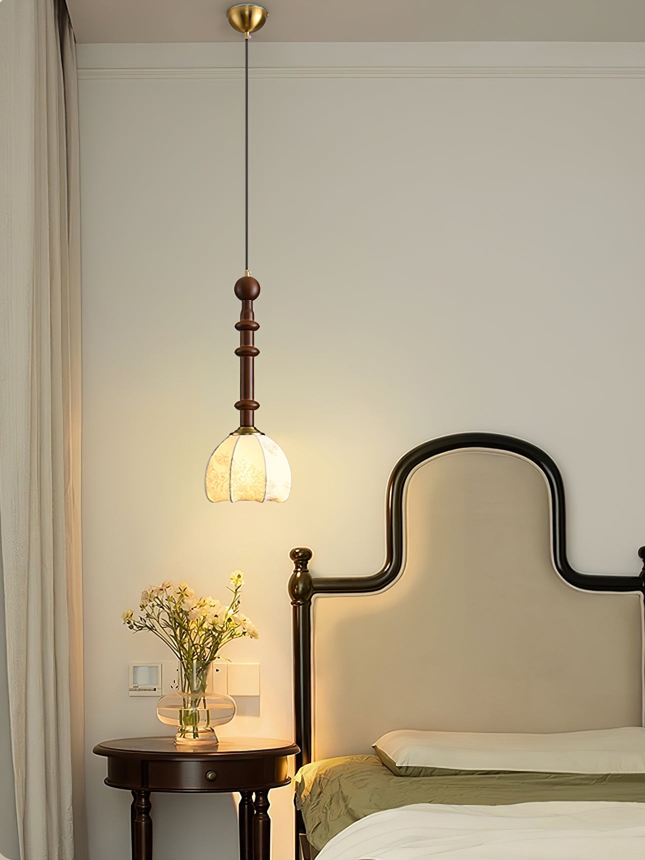 Retro massief houten serie hanglamp HL770
