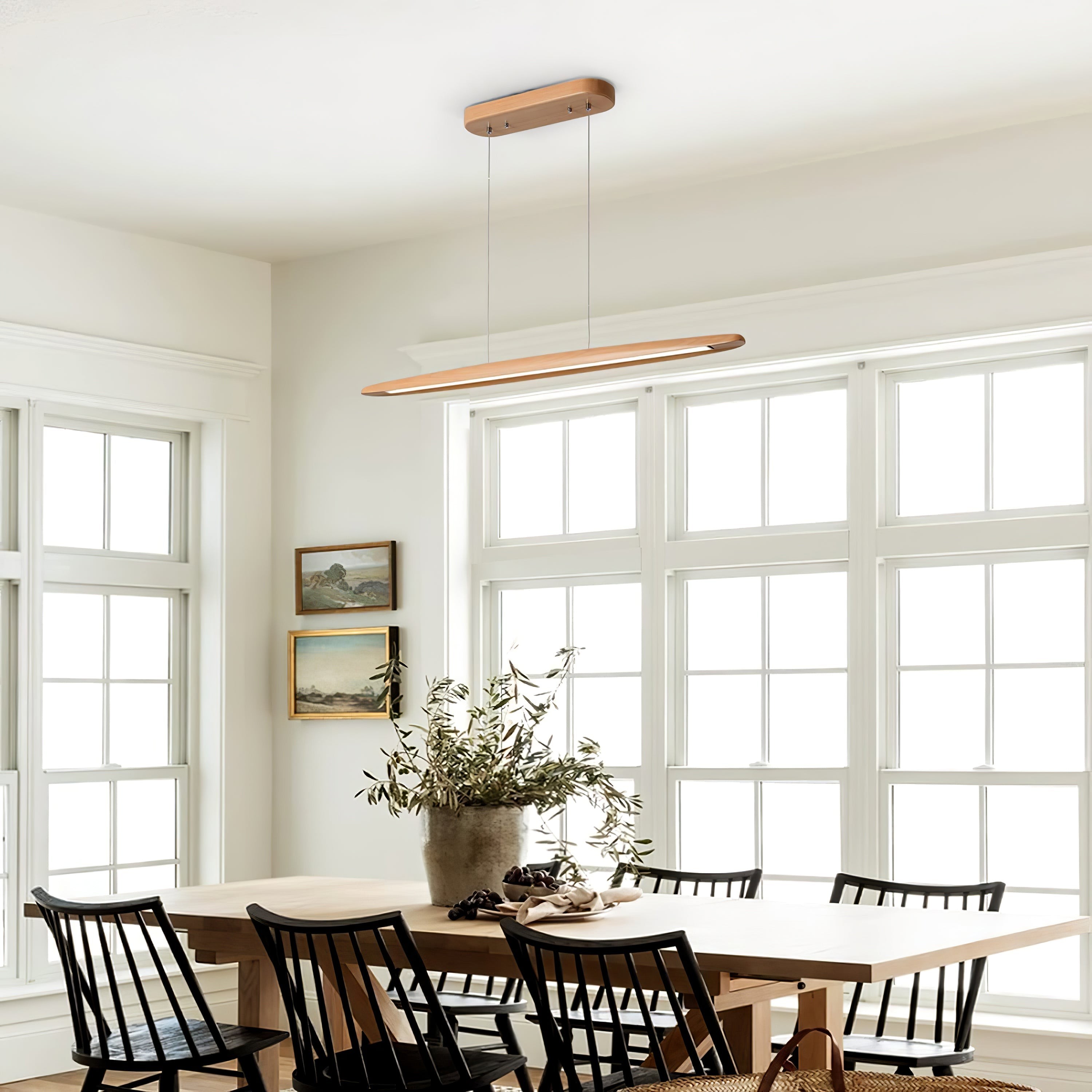 Houten horizontale hanglamp HL1155