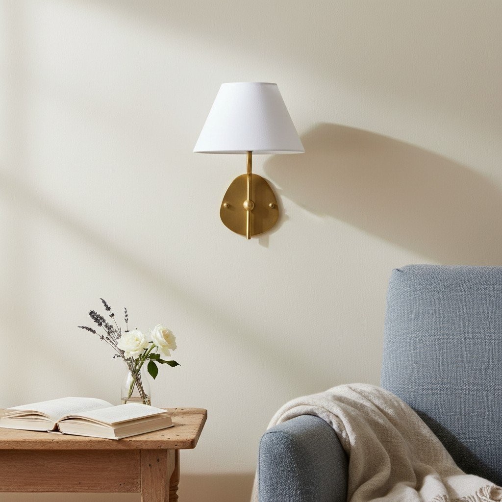 Kulo stoffen wandlamp – moderne wandlamp met dubbele arm van linnen voor de woonkamer HL1785