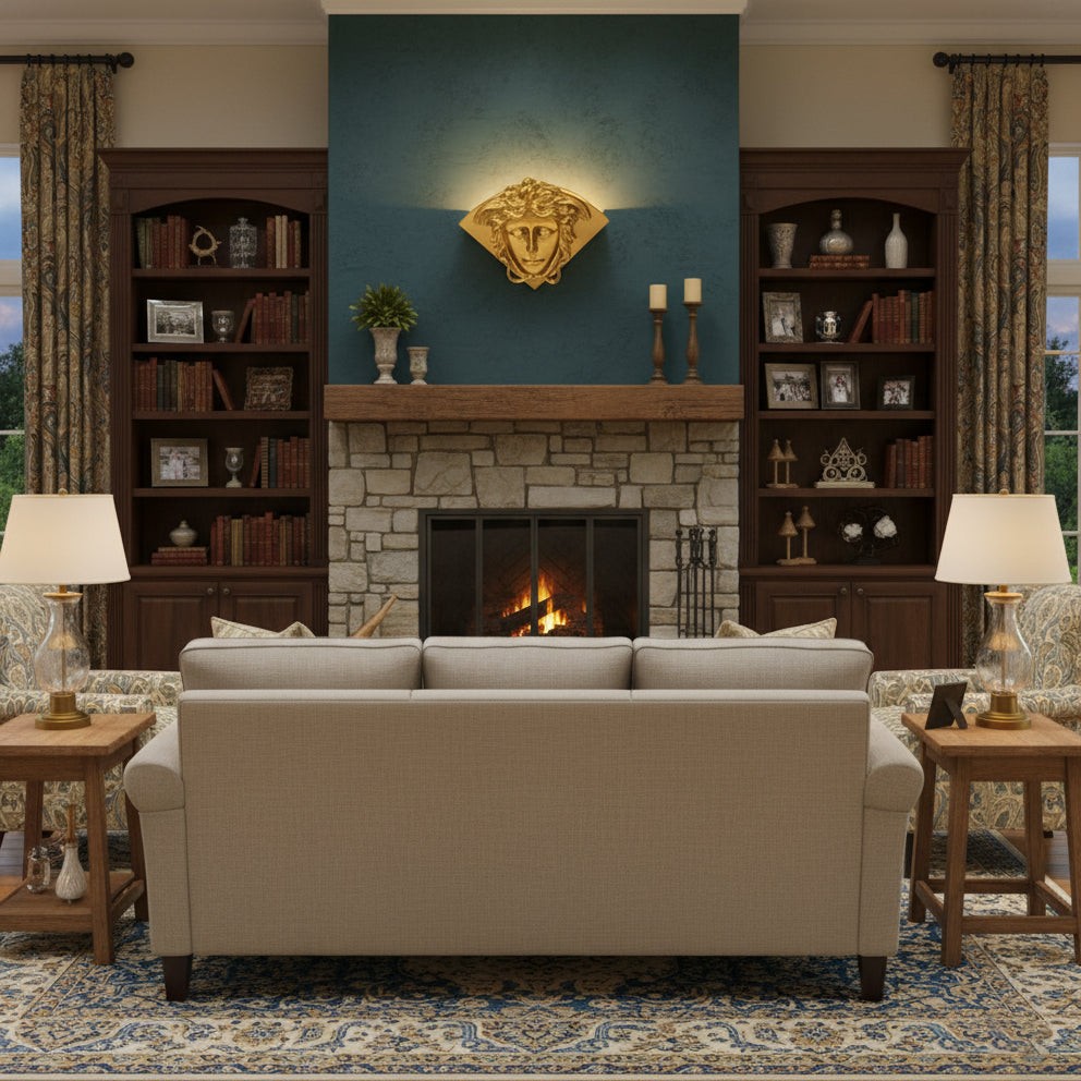 Sfinx messing wandlamp HL3297