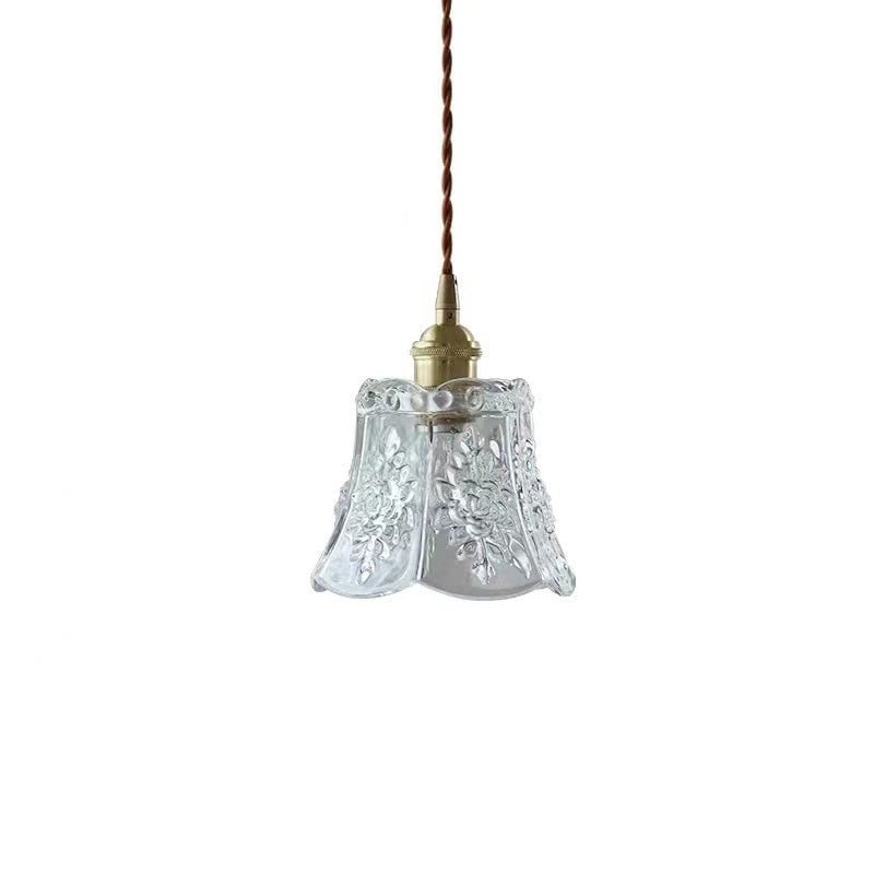 Traditionele Japanse messing walnoot glazen keramische cilinder conische bloemkom hanglamp HL1404