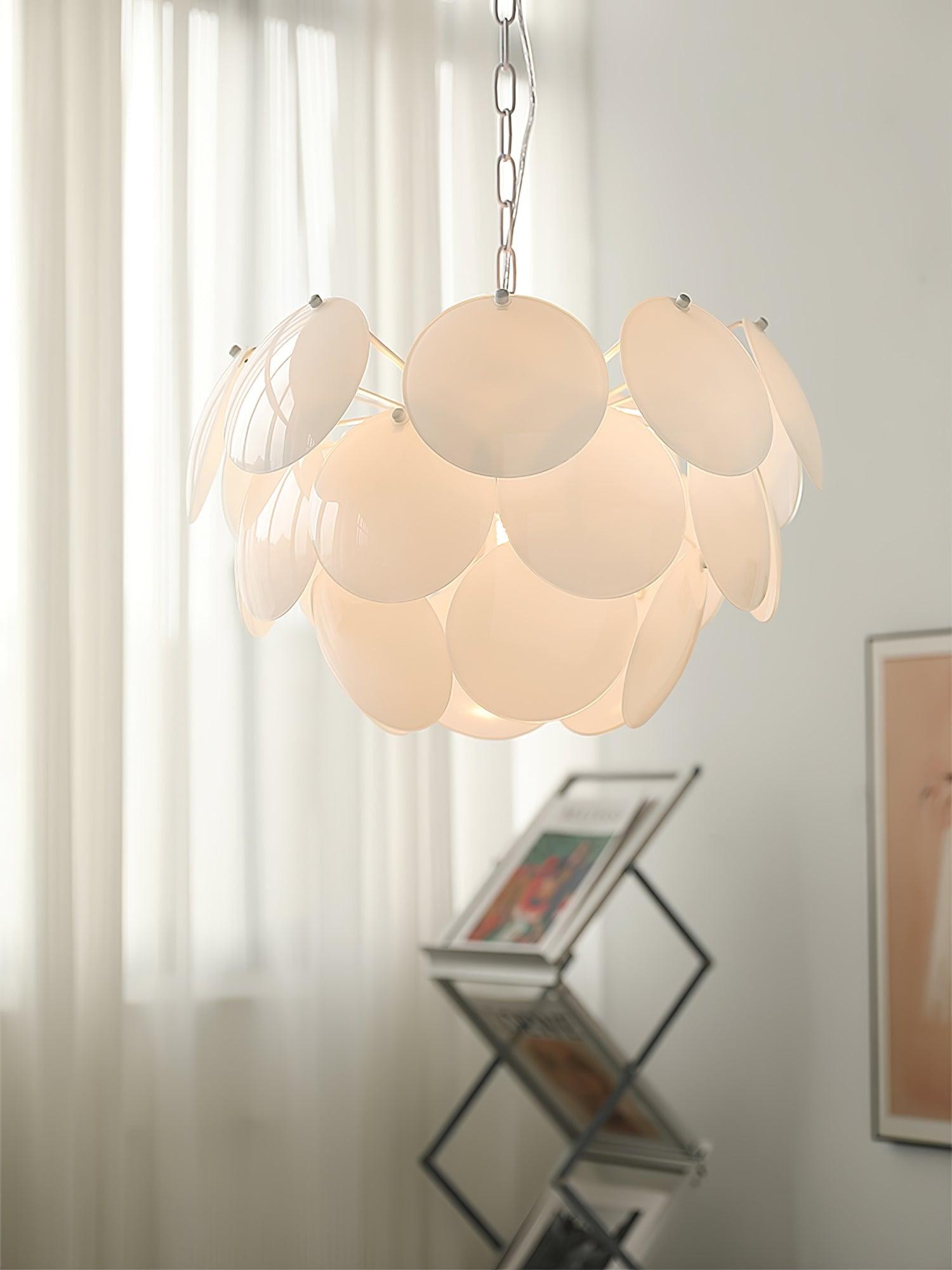 Luxe mode lichtgevende bloemblaadjes glazen kroonluchter HL581