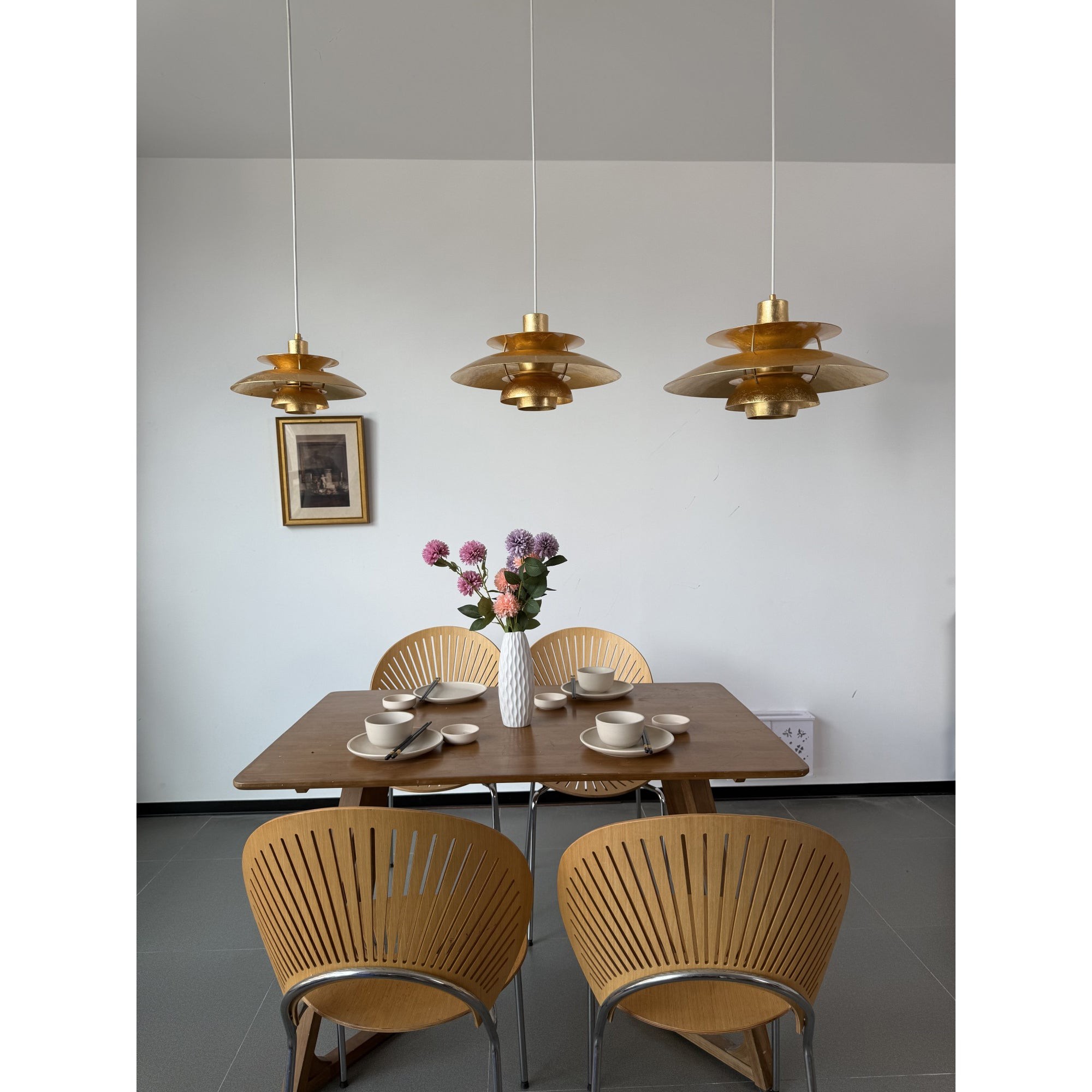 Hanglamp HL3315 met gouden folie