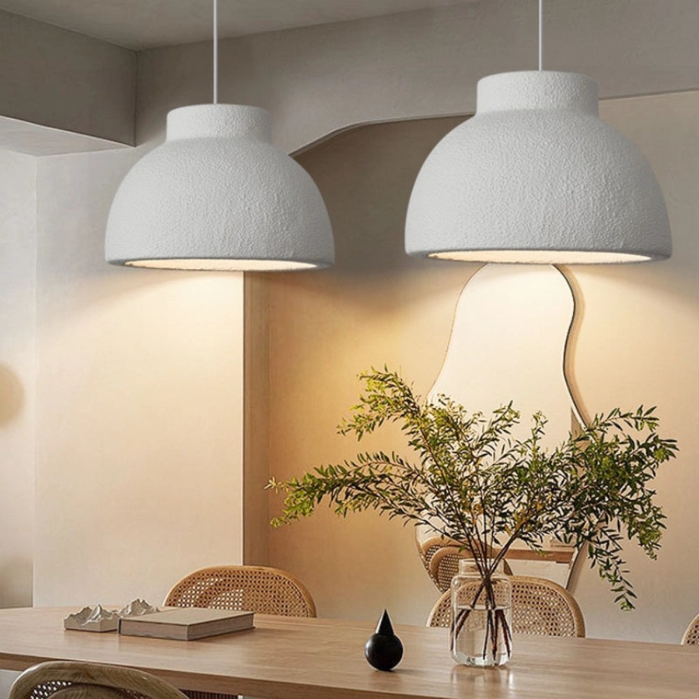 Minimalistische hanglamp van polystyreen met Nordic Bowl-design HL3382