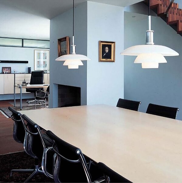 Klassieke Opaalglas Eettafel Hanglamp