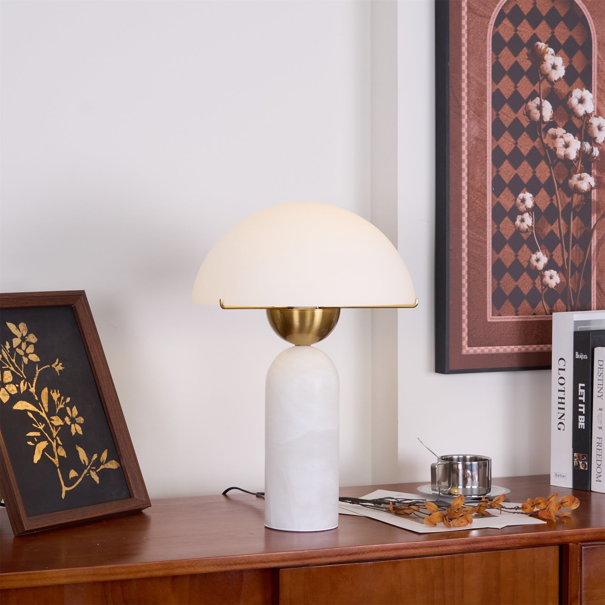 Nordic Simple Creative Albast Glazen Tafellamp HL624
