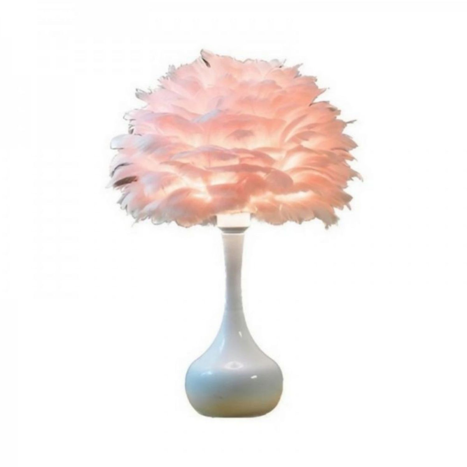 Luxe LED pluizige veer tafellamp HL08