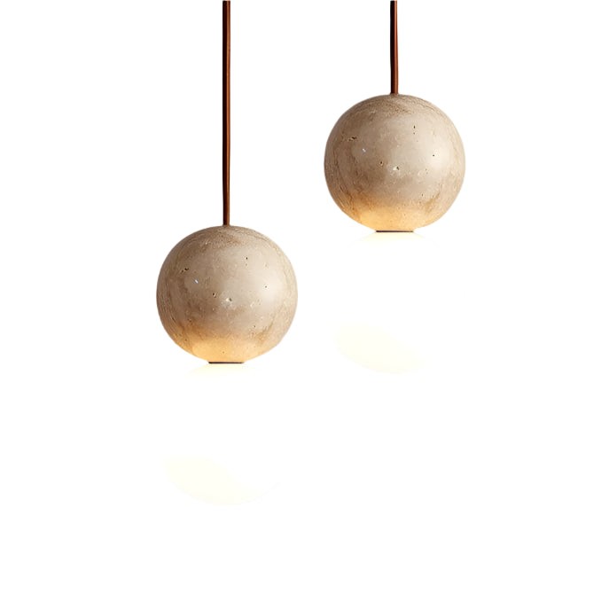 Travertijnsteen Crème Retro Minimalistische LED Hanglamp HL3466