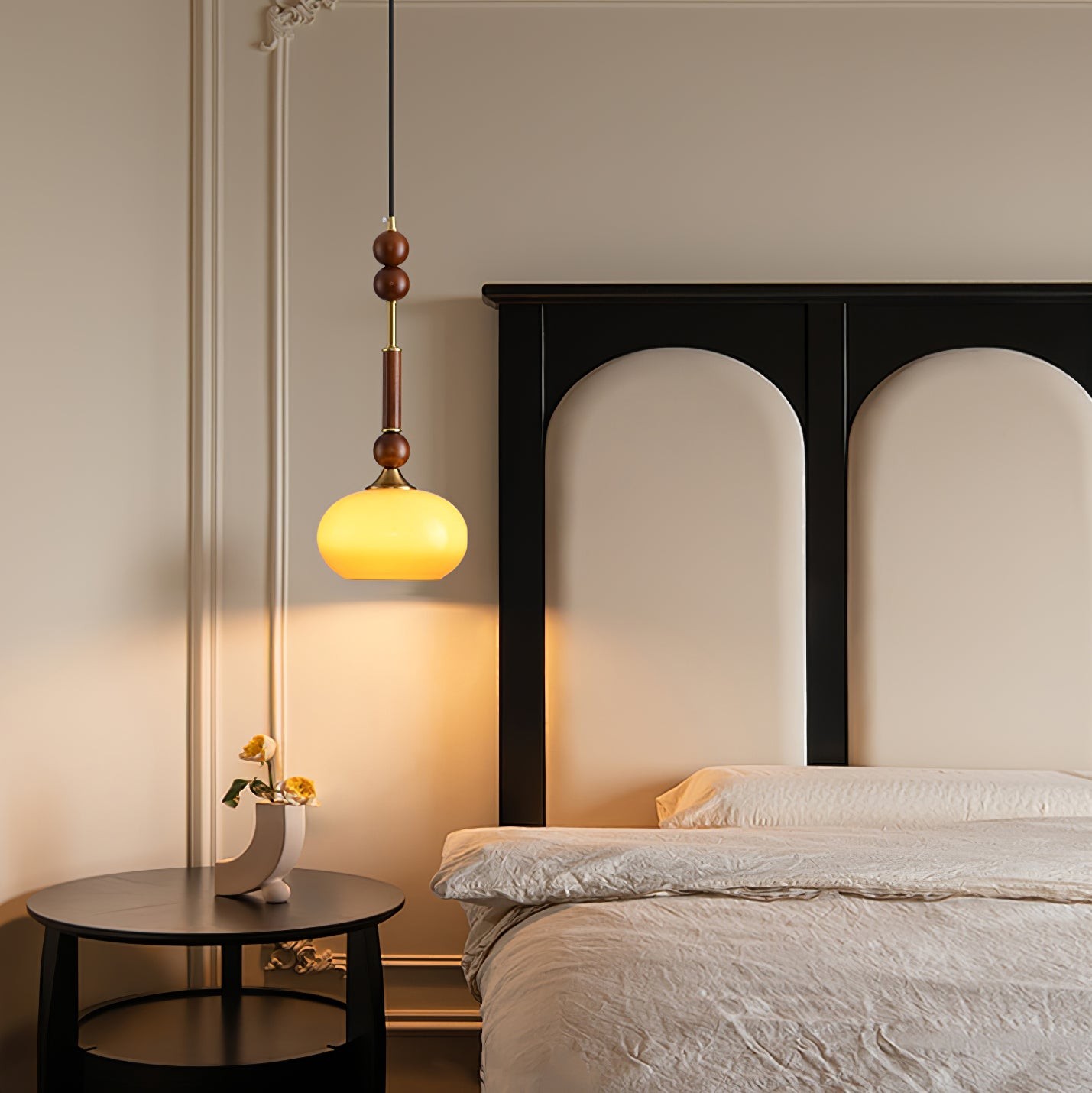 Retro massief houten serie hanglamp HL770