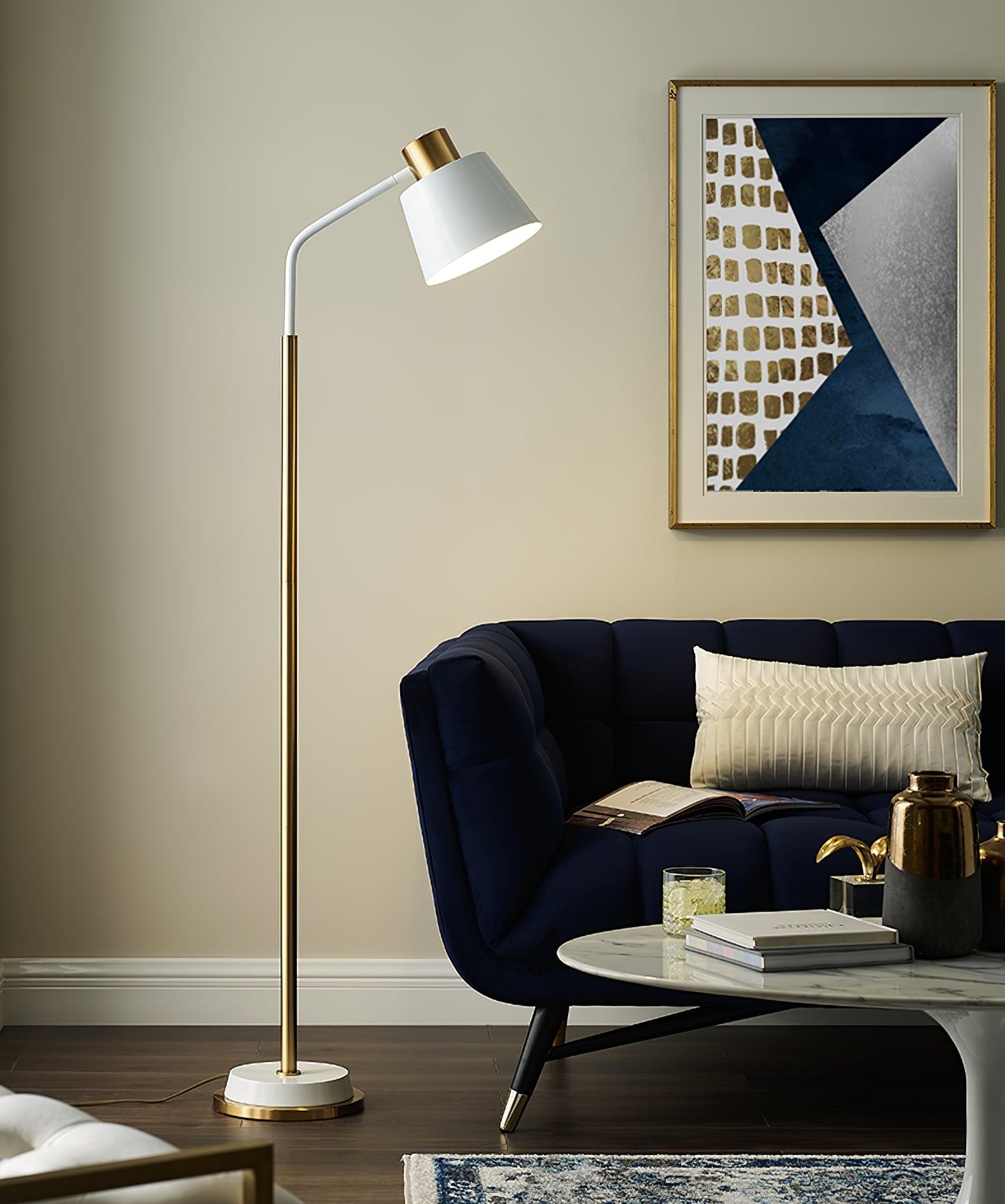 Moderne eenvoudige luxe metalen kleurblokkerende vloerlamp HL448